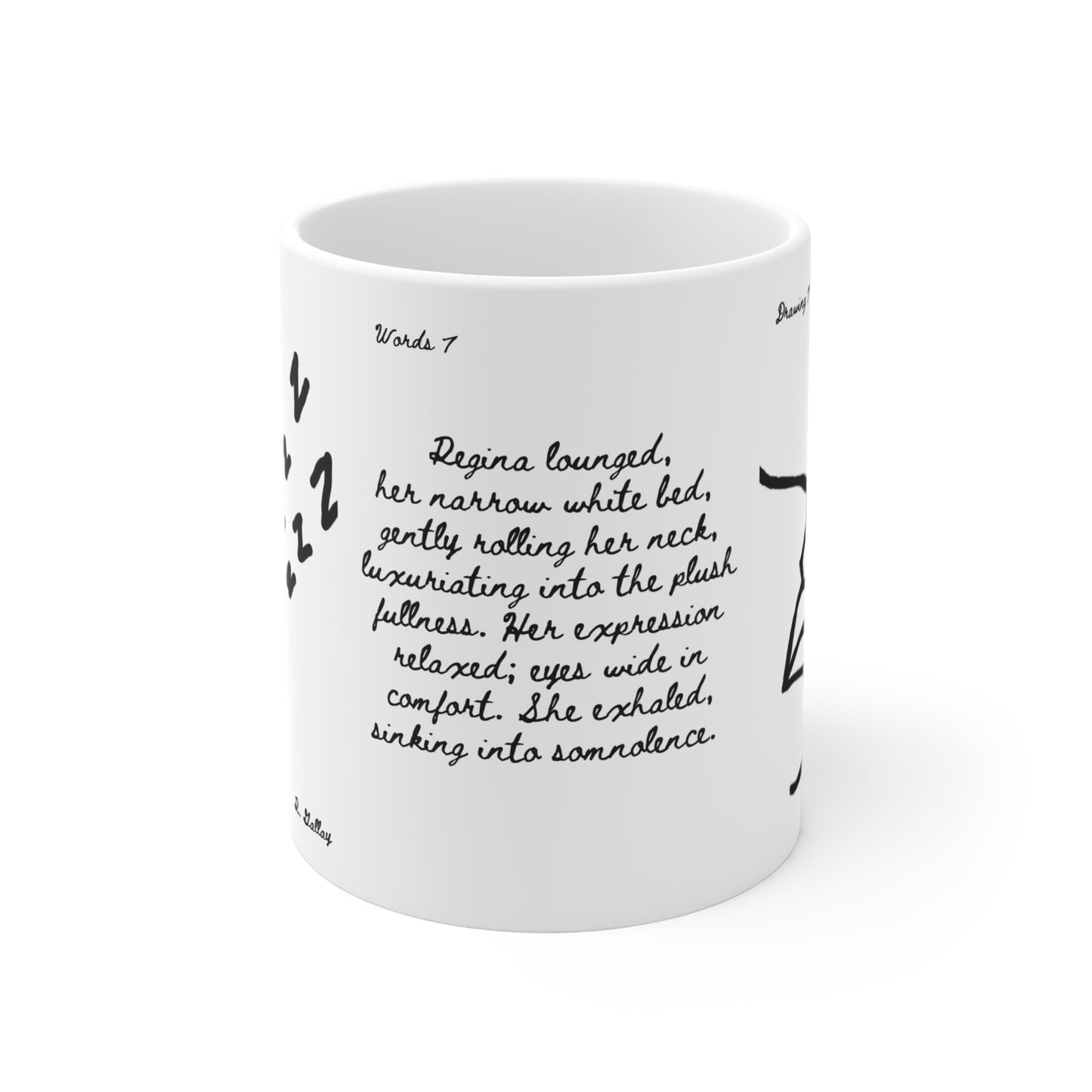 Dark Squiggles & Prose 7 by R. Gallay - Coffee Mug For Days of Ennui - 11oz