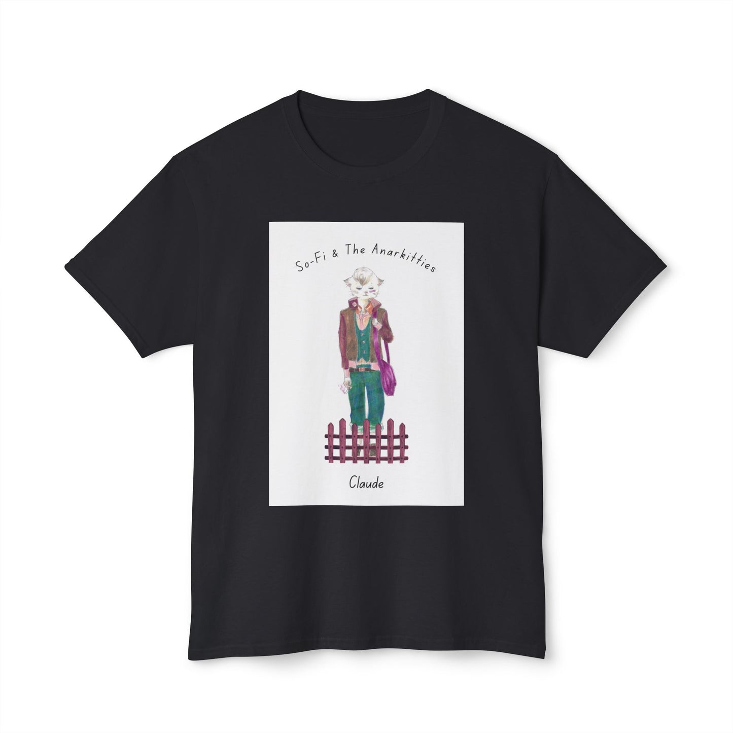 Claude of So-Fi & The Anarkitties - Cozy Cotton Tee for Everyday and Beyond