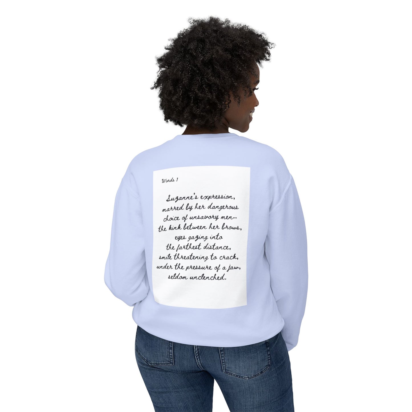 Dark Squiggles & Prose 1 by R. Gallay - Cozy Unisex Crewneck Sweatshirt For Days of Ennui