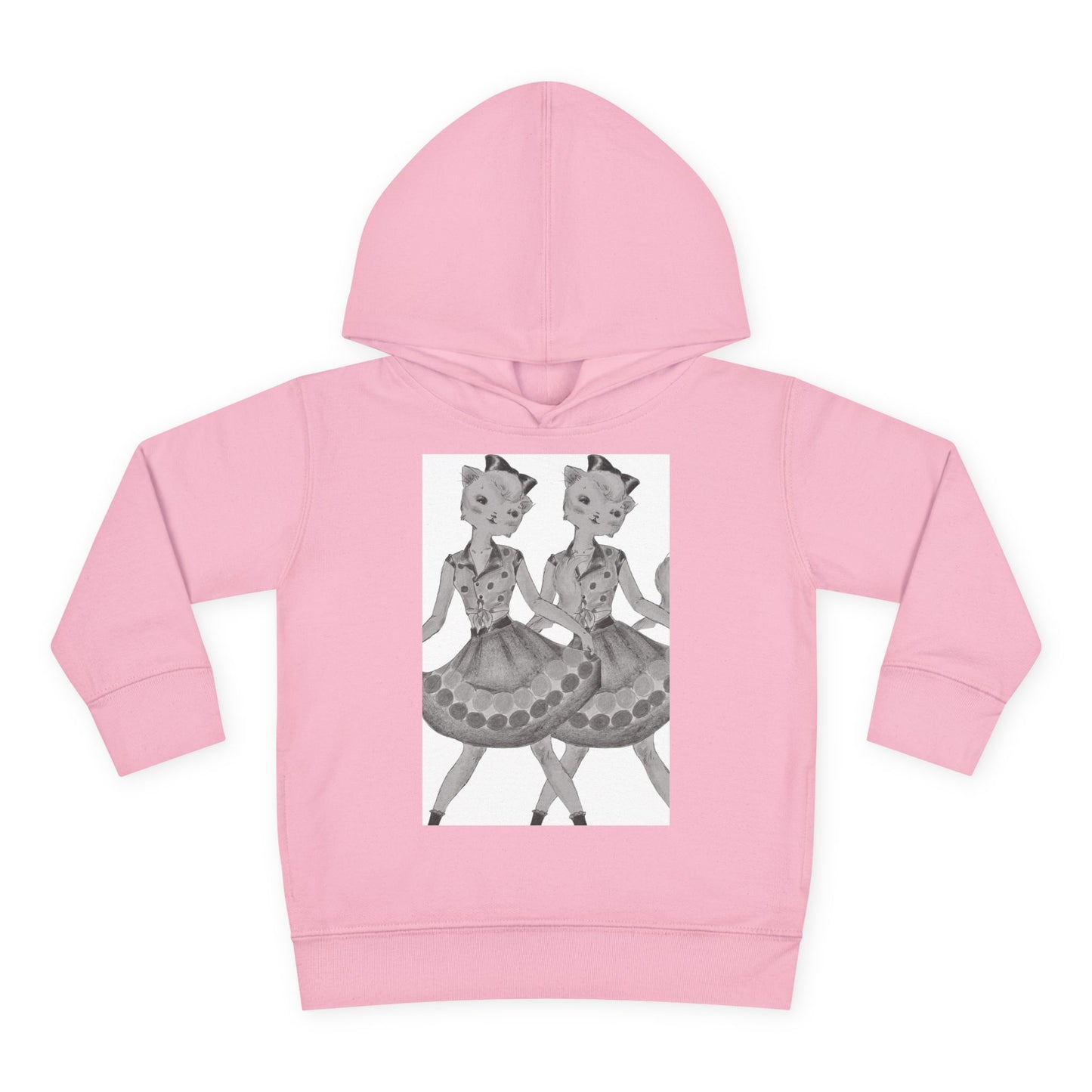 Maddie, Maddie - Dancing Kitties -Cozy Pullover Fleece Hoodie for Curious Kids