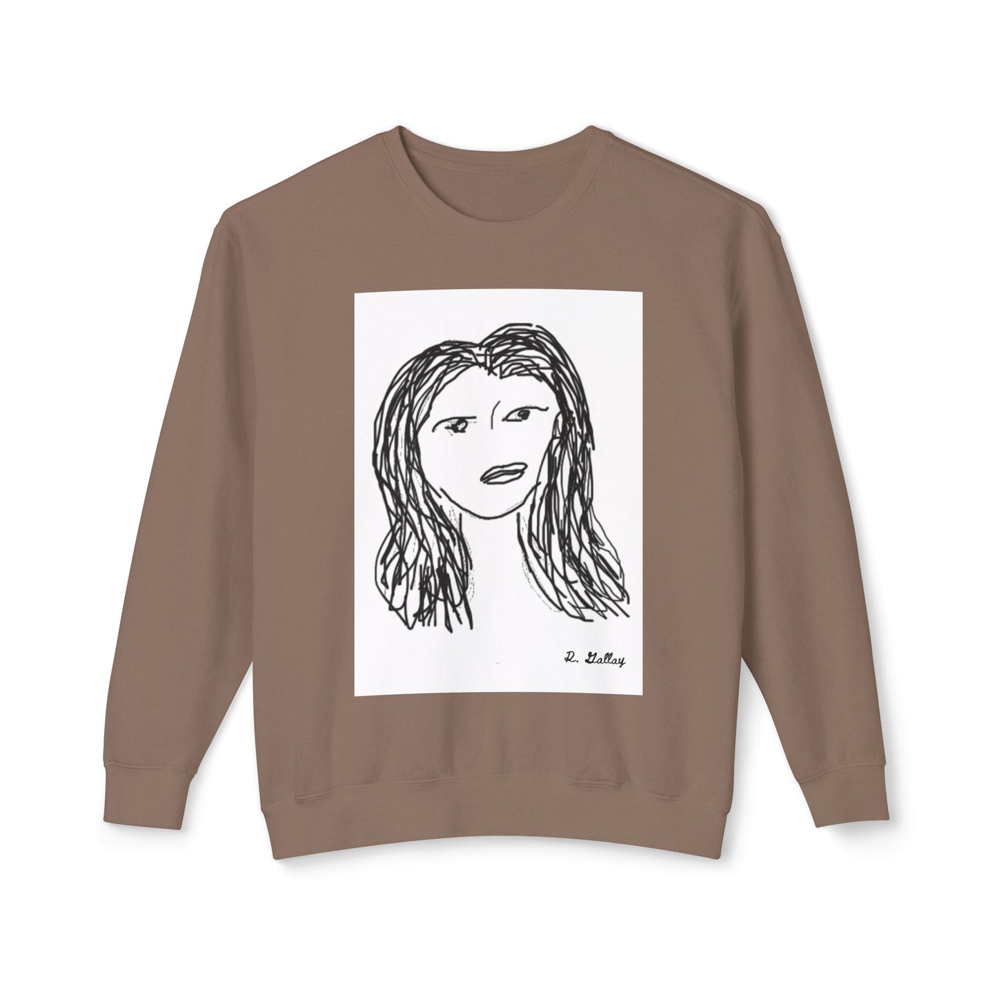 Dark Squiggles & Prose 1 by R. Gallay - Cozy Unisex Crewneck Sweatshirt For Days of Ennui