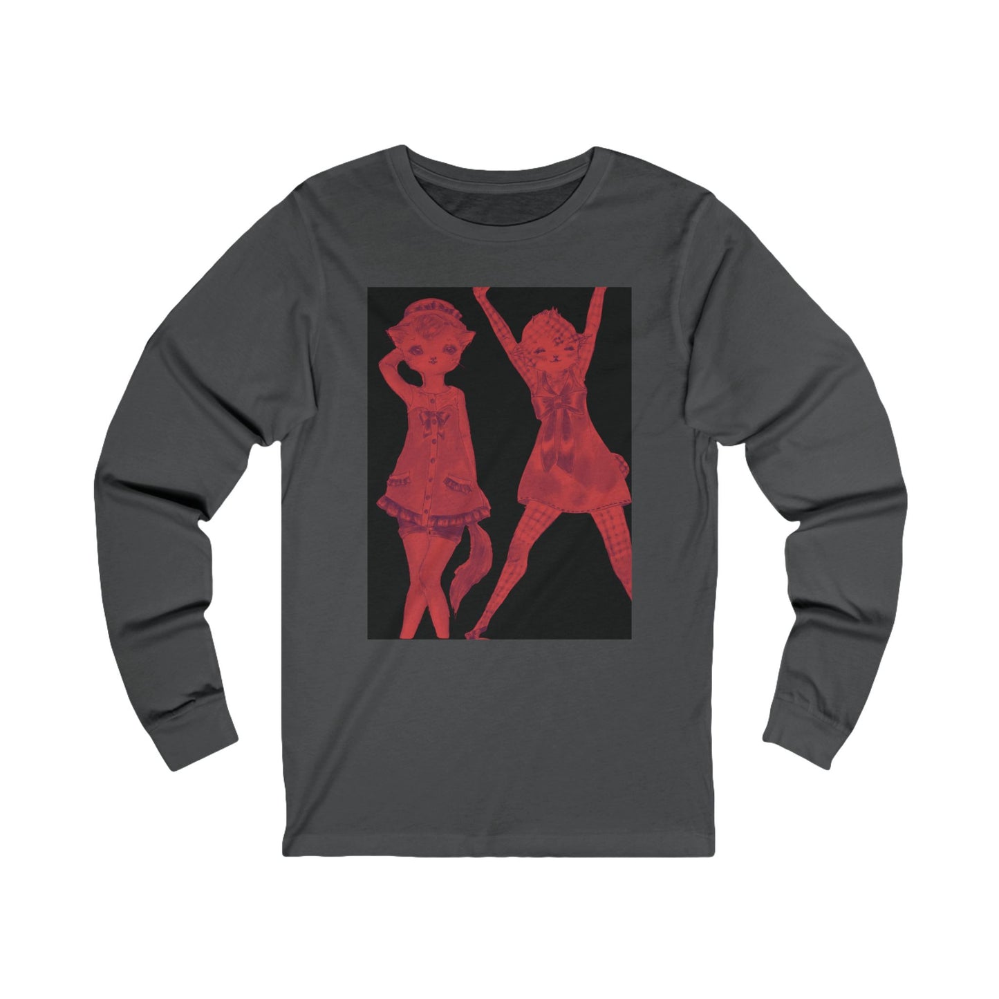 Vermillion Shimmy Kitties - Winter is Upon Us - Cozy Ring-Spun Cotton Jersey Long Sleeve Tee