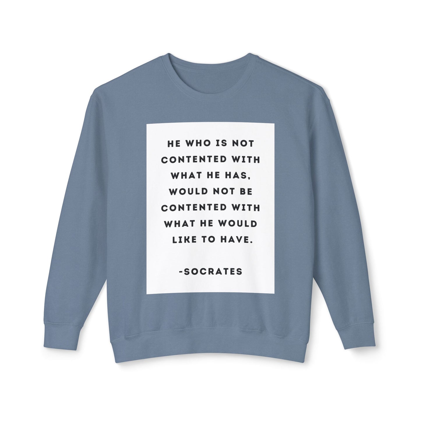 Socrates - Contentment - Cozy Ring-Spun Sweatshirt For Suffragettes