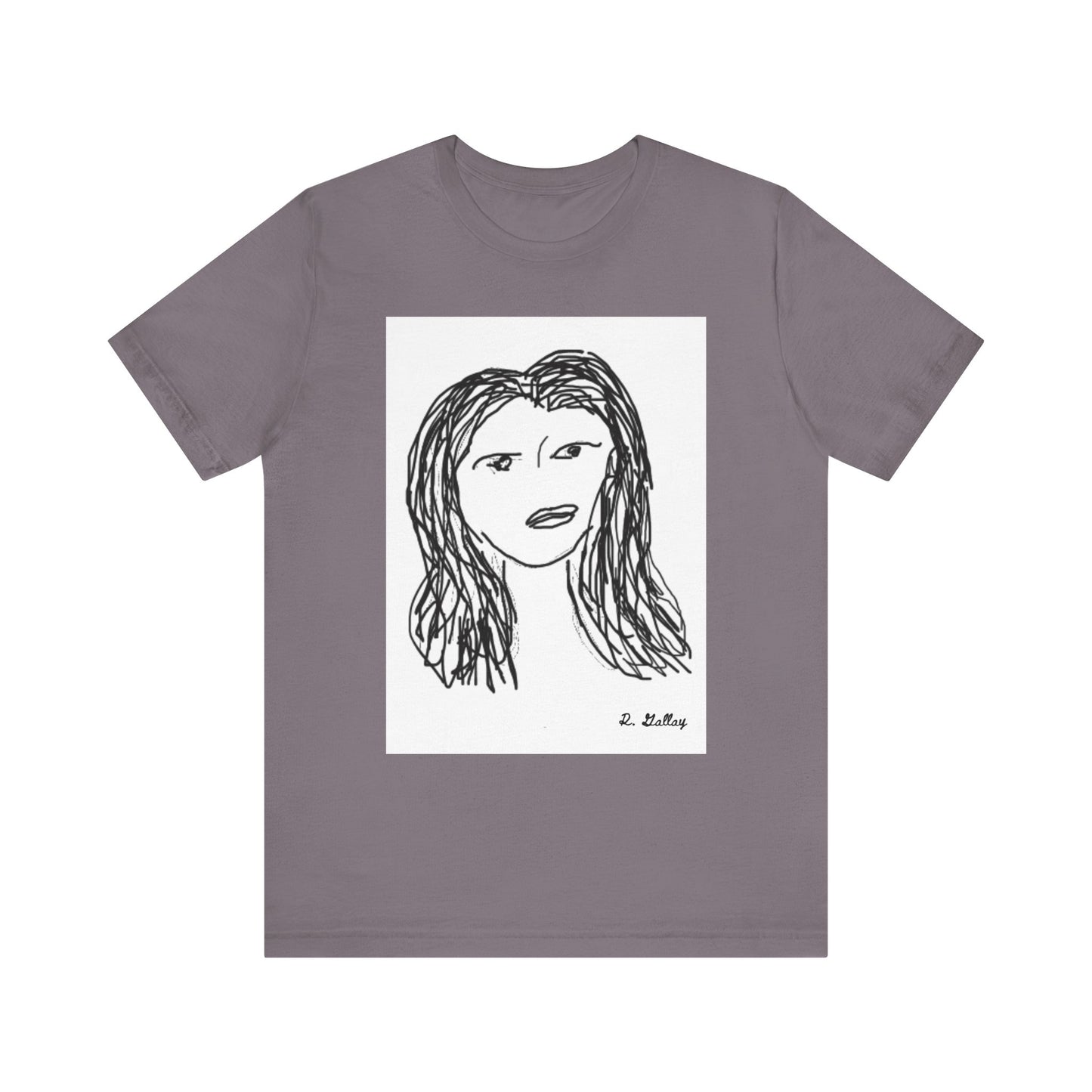 Dark Squiggles & Prose 1 by R. Gallay - Cozy Unisex Heavy Cotton Tee For Days of Ennui