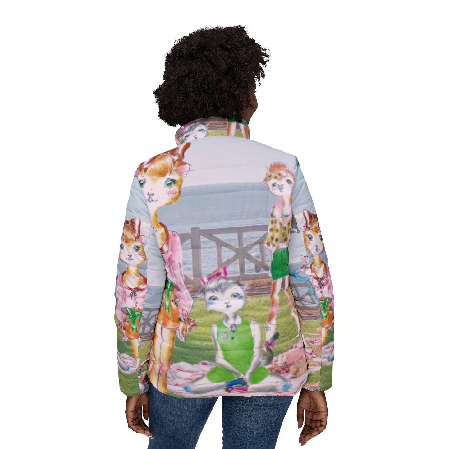 Sunday in the Park with the Anarkitties - Keepin' It Real Women’s Puffer Jacket