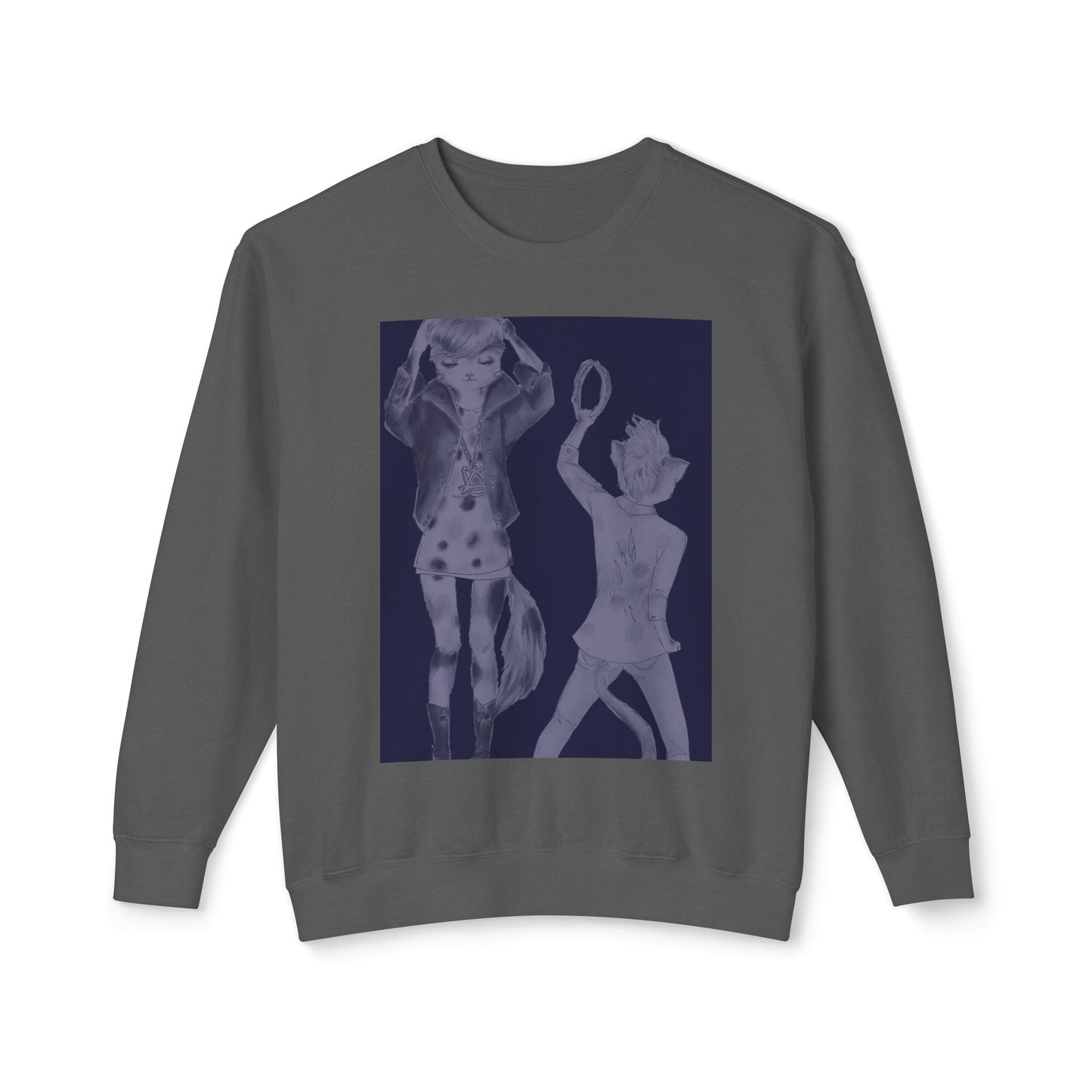 Rock On, Goth Girl Kitties - Cozy Ring-Spun Sweatshirt For Suffragettes