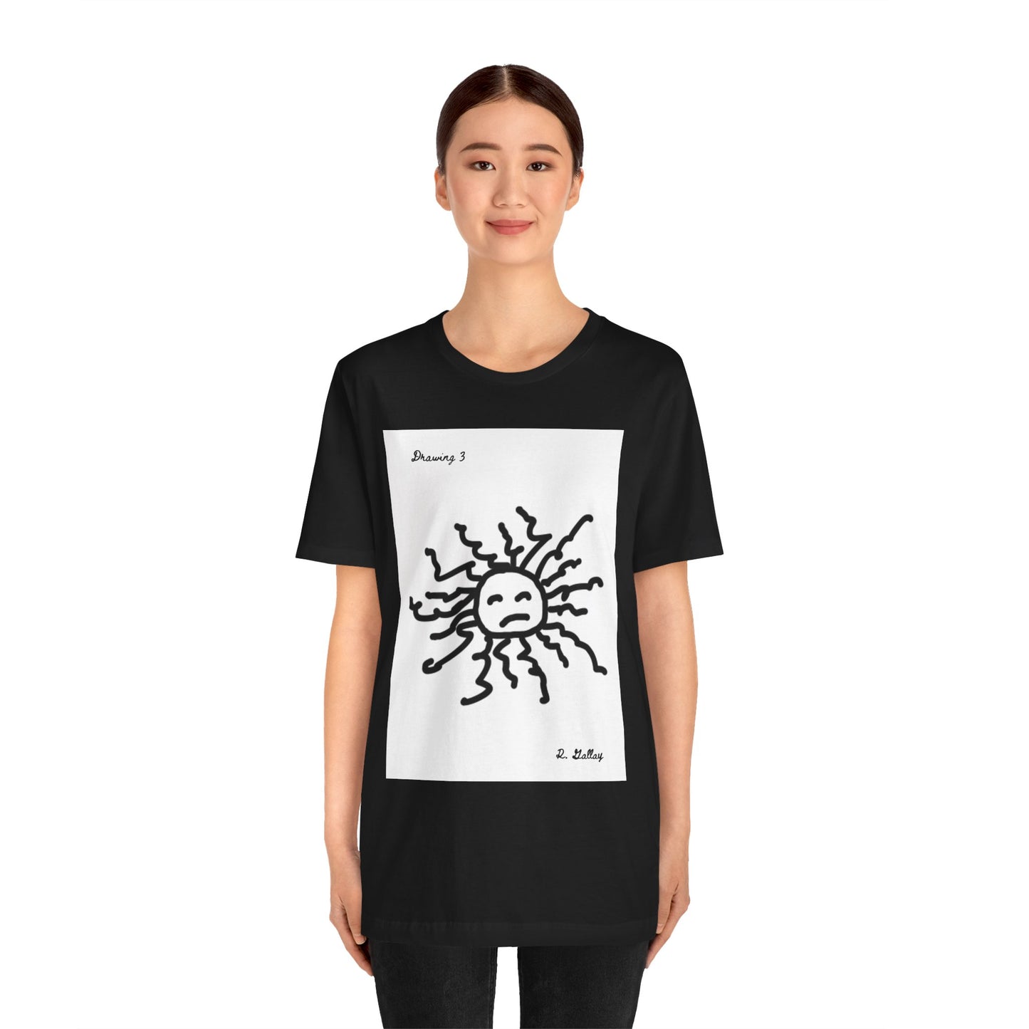 Dark Squiggles & Prose 3 by R. Gallay - Cozy Unisex Heavy Cotton Tee For Days of Ennui