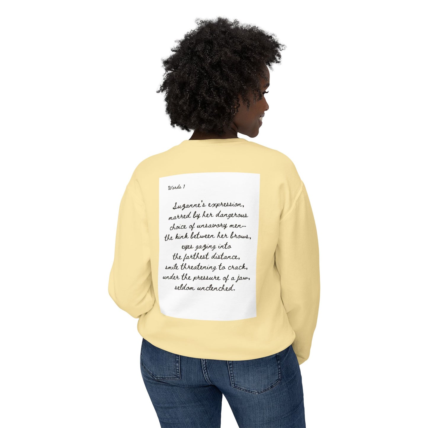 Dark Squiggles & Prose 1 by R. Gallay - Cozy Unisex Crewneck Sweatshirt For Days of Ennui