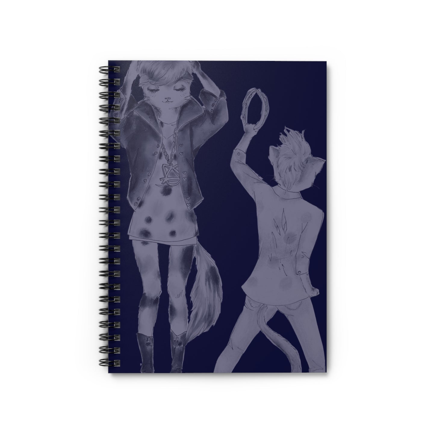 Rock On, Goth Girl Kitties - Reality Doesn't Impress Me Lined Notebook For Random Thoughts