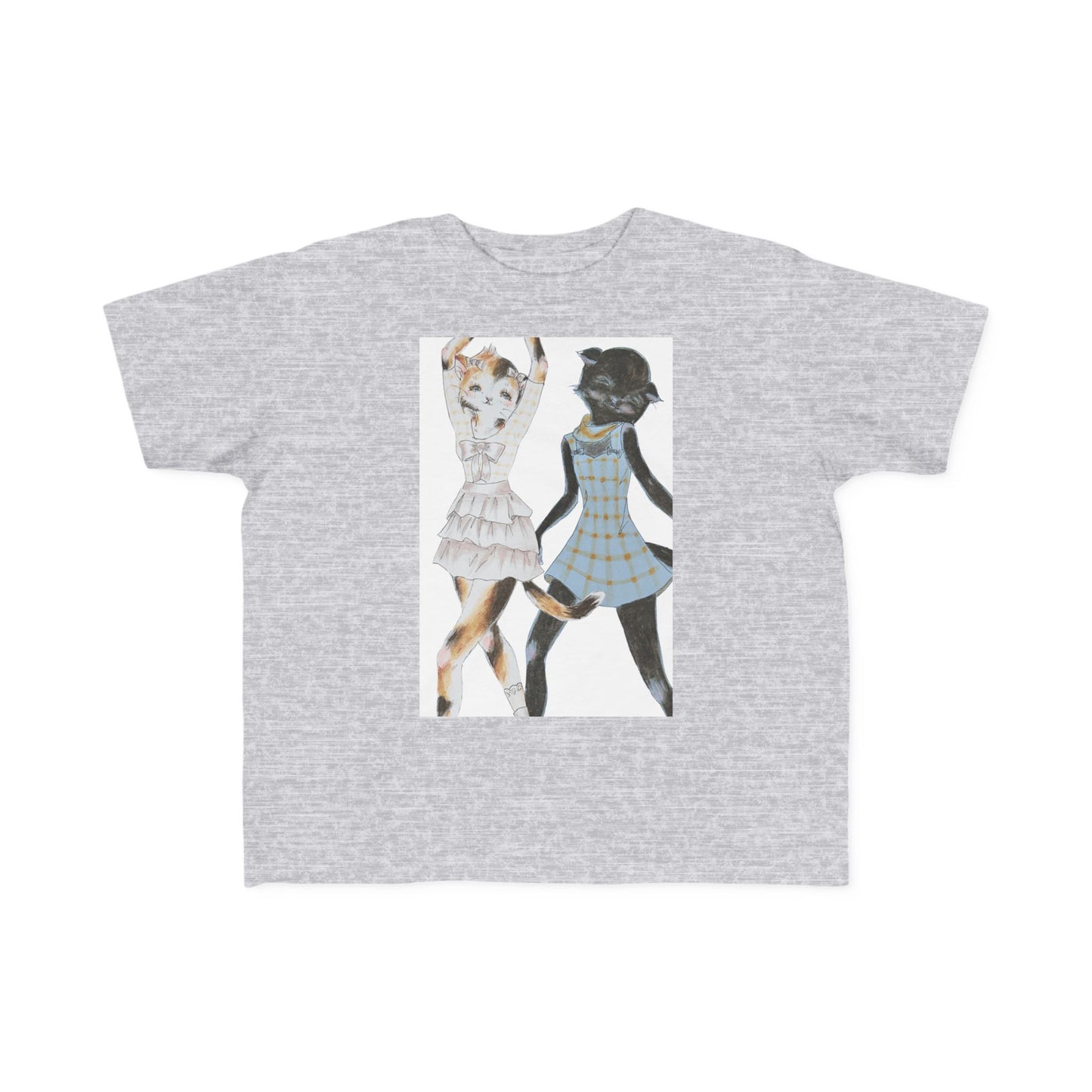 LouLou & Cyd - Dancing Kitties - Toddler's Jersey Tee for Running, Playing & Dancing with Style