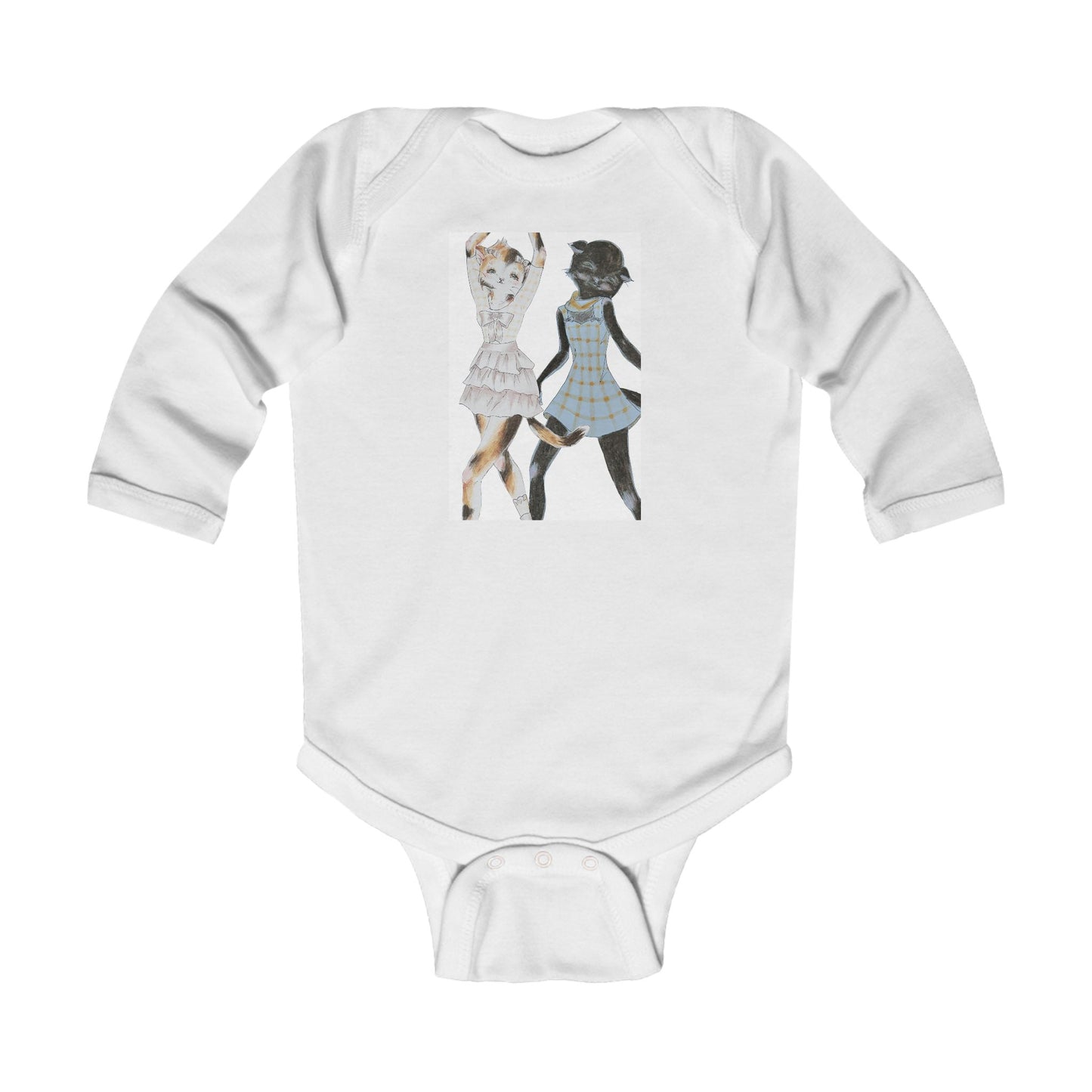 LouLou & Cyd - Dancing Kitties - Softest Cotton Bodysuit for Dancing Babies