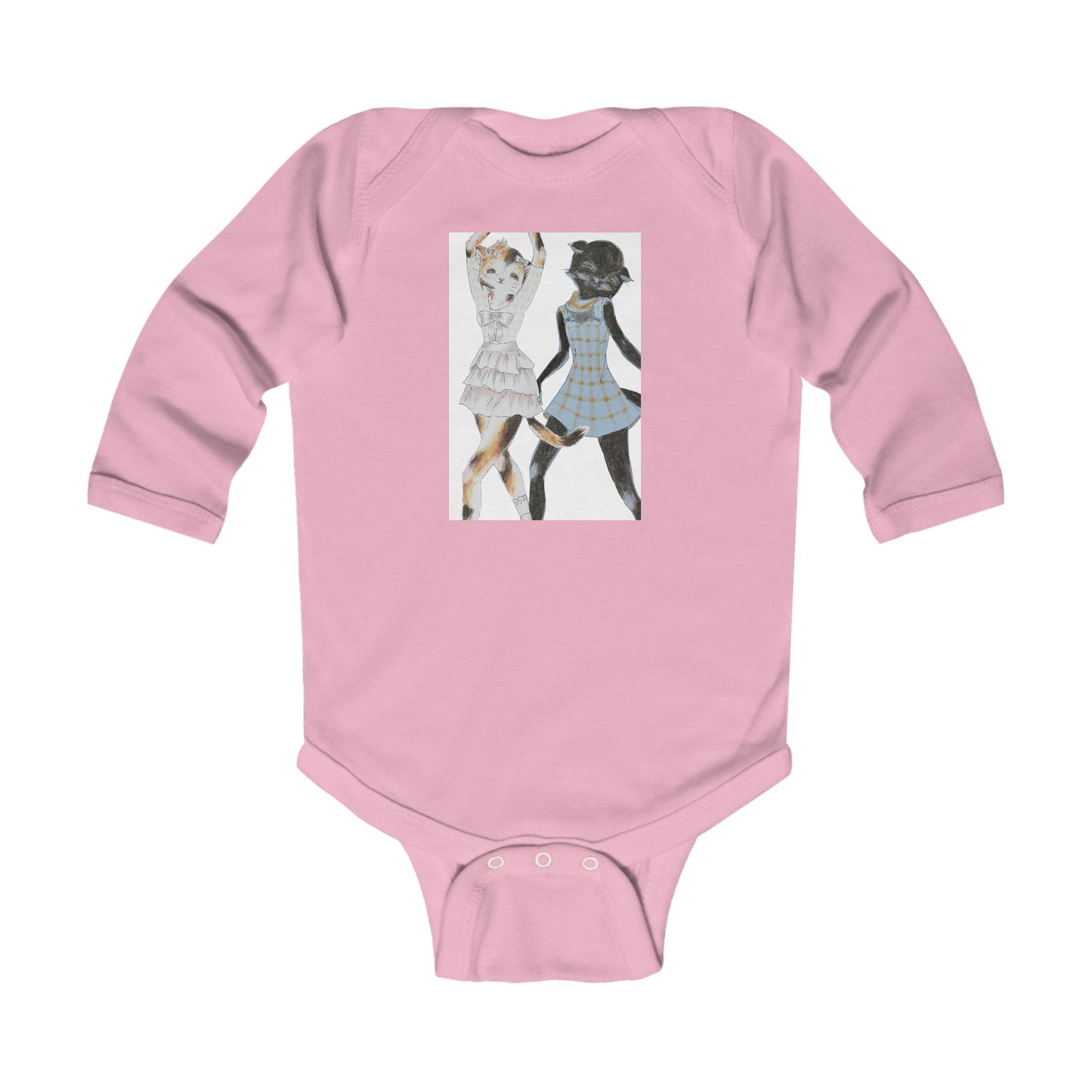 LouLou & Cyd - Dancing Kitties - Softest Cotton Bodysuit for Dancing Babies