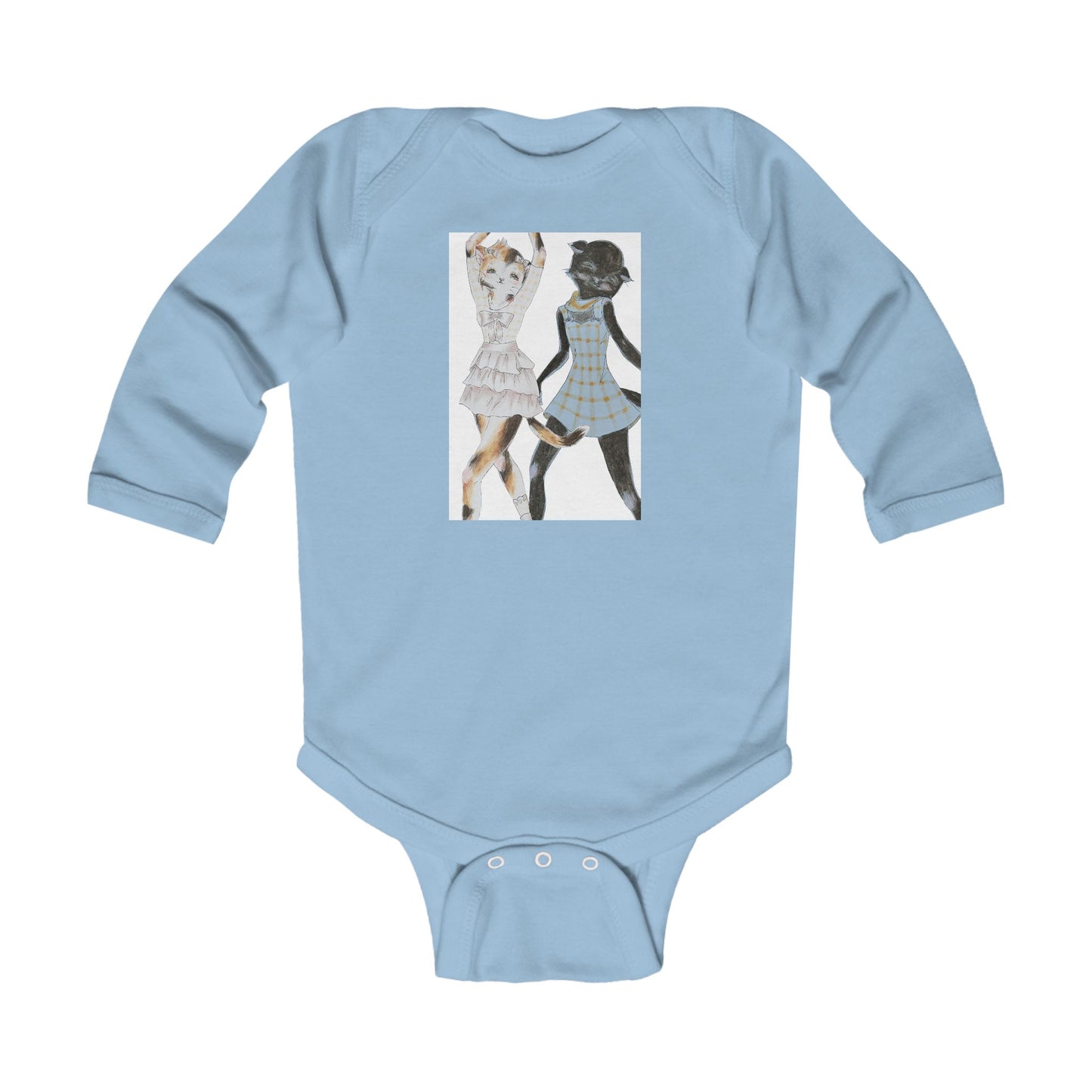 LouLou & Cyd - Dancing Kitties - Softest Cotton Bodysuit for Dancing Babies