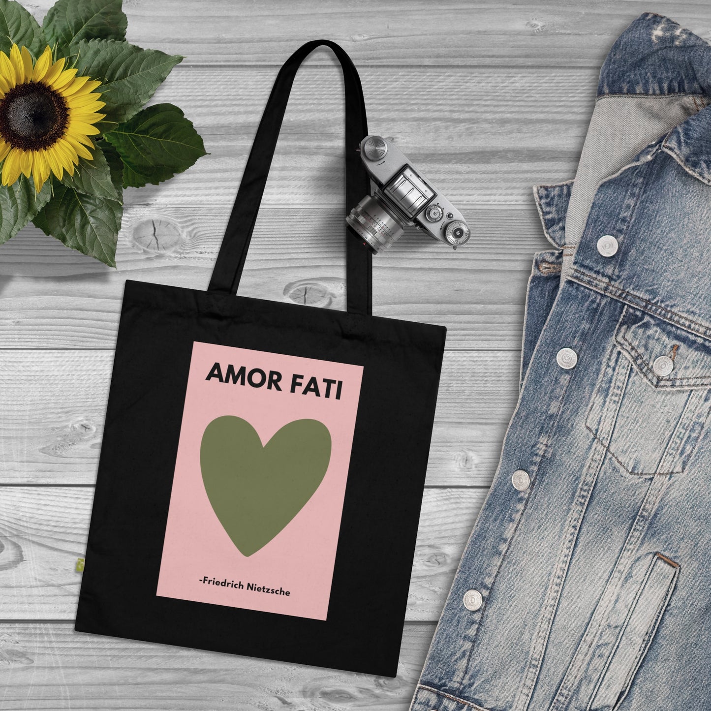 Amor Fati - Amor Fati (Love of Fate) - Organic Cotton Tote Bag For Days Of Ennui