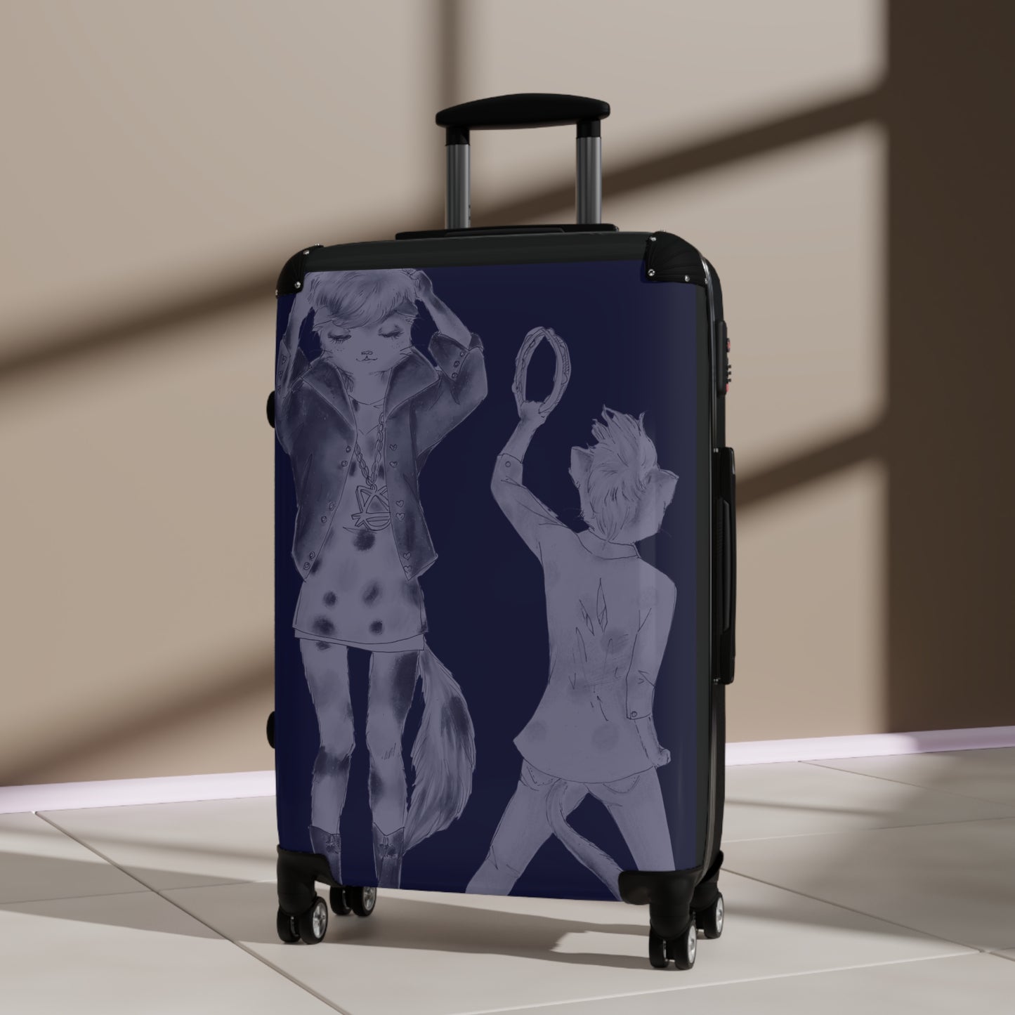 Rock On, Goth Girl Kitties - Various Sizes of Suitcases & Luggage for World Travel and Domination.