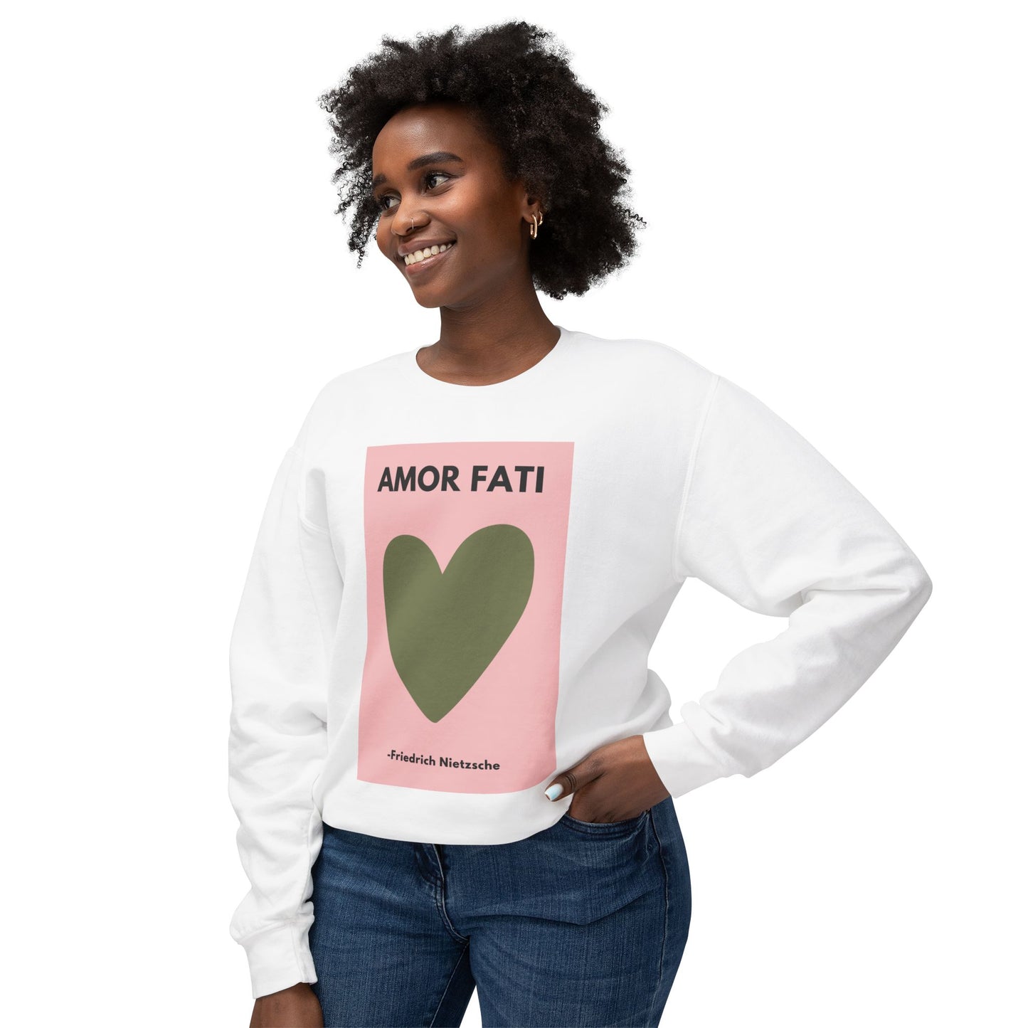 Amor Fati - Amor Fati - Love of Fate -  Cozy Ring-Spun Sweatshirt For Brooding Existentialists