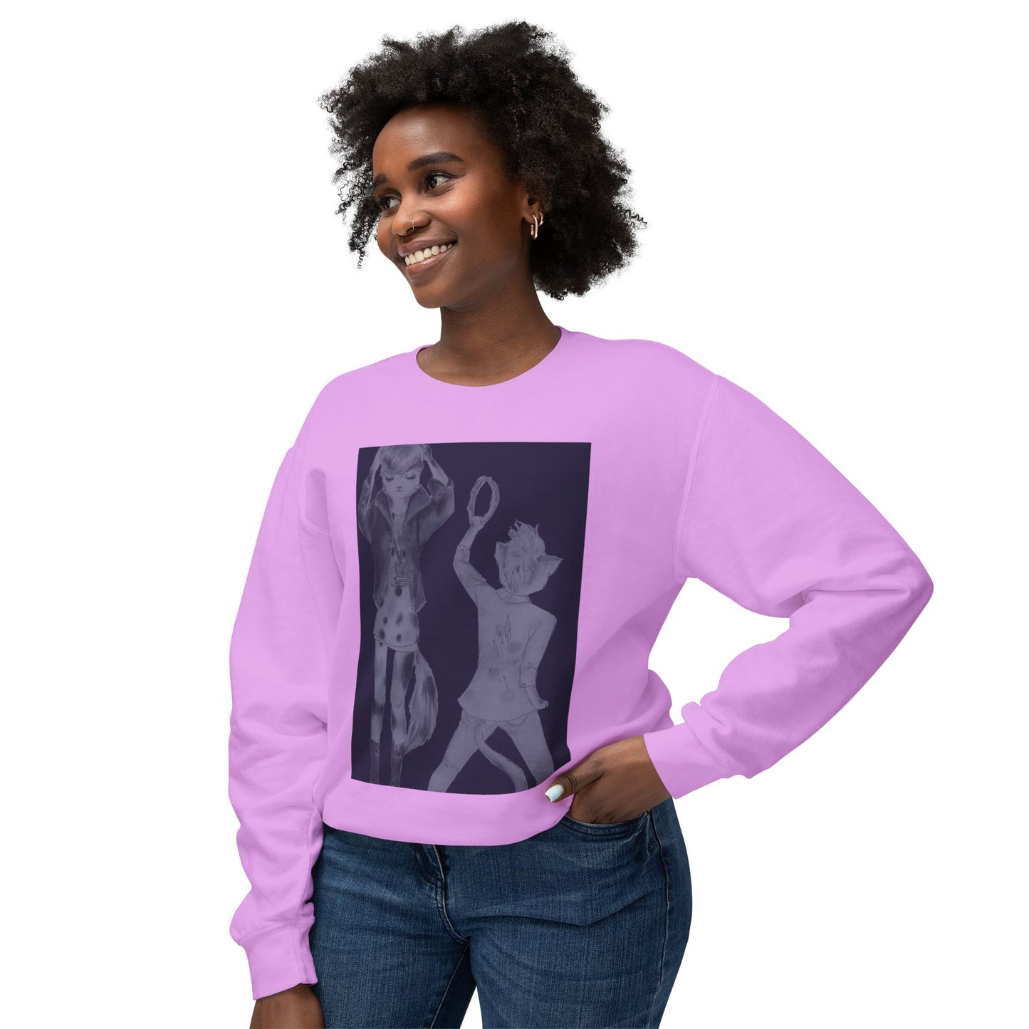 Rock On, Goth Girl Kitties - Cozy Ring-Spun Sweatshirt For Suffragettes