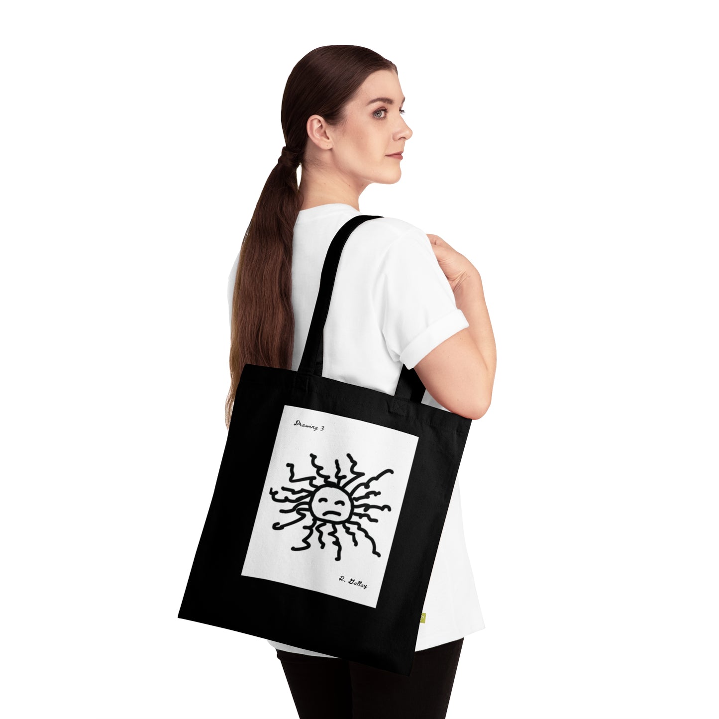 Dark Squiggles & Prose 3 by R. Gallay - Organic Cotton Tote Bag For Days Of Ennui