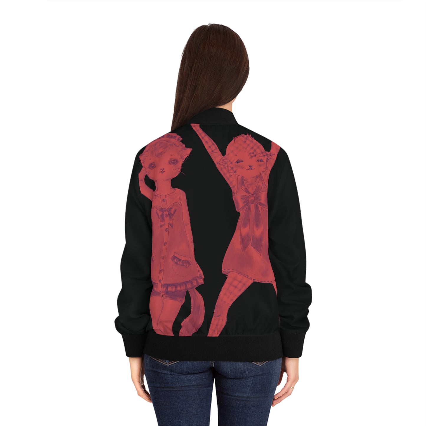 Vermillion Shimmy Kitties - Anti-Bomber Jacket for the Revolution