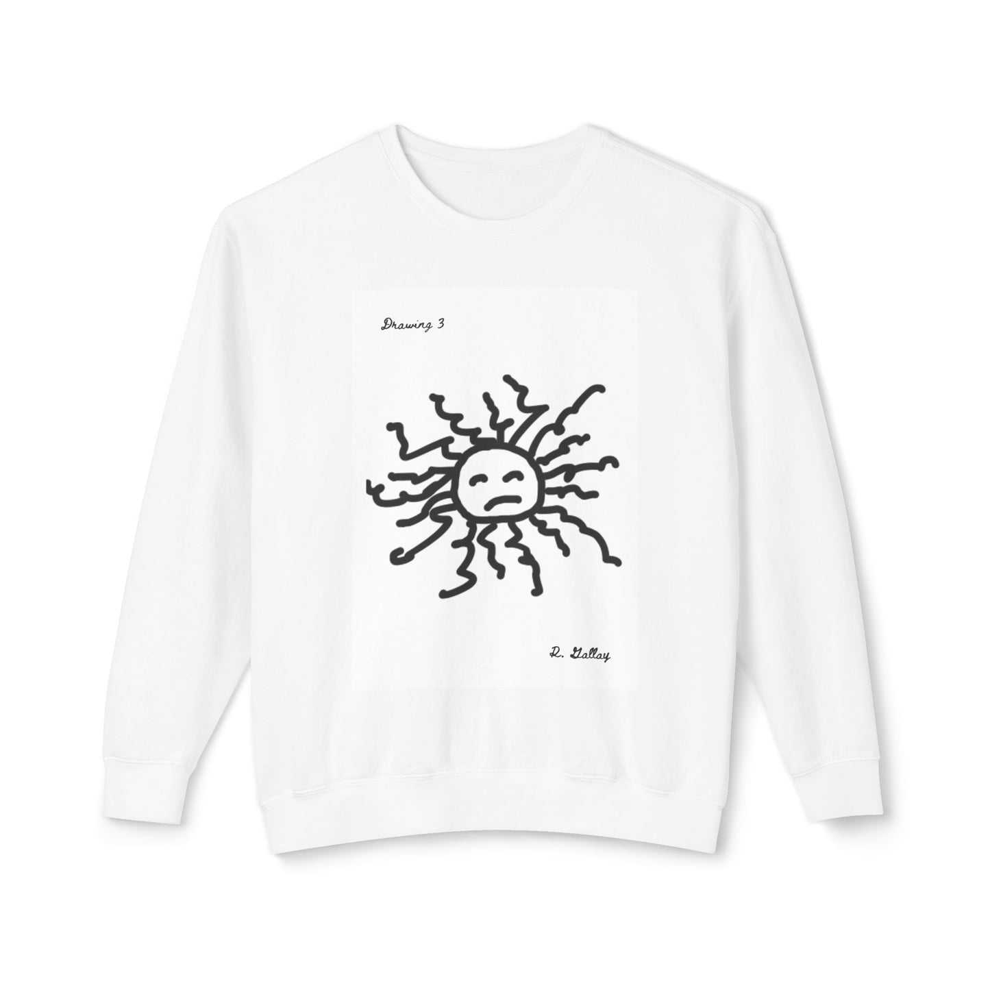 Dark Squiggles & Prose 3 by R. Gallay - Cozy Unisex Crewneck Sweatshirt For Days of Ennui