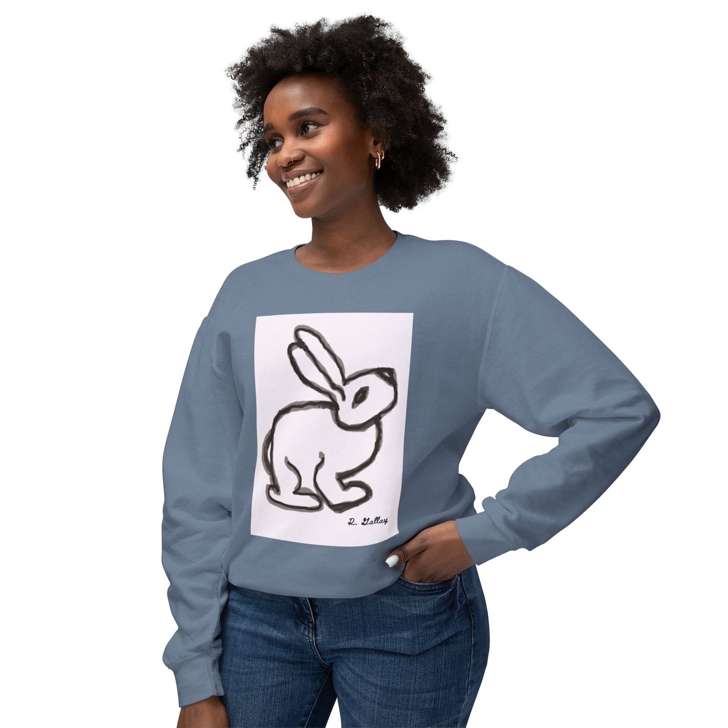 Dark Squiggles & Prose 2 by R. Gallay - Cozy Unisex Crewneck Sweatshirt For Days of Ennui