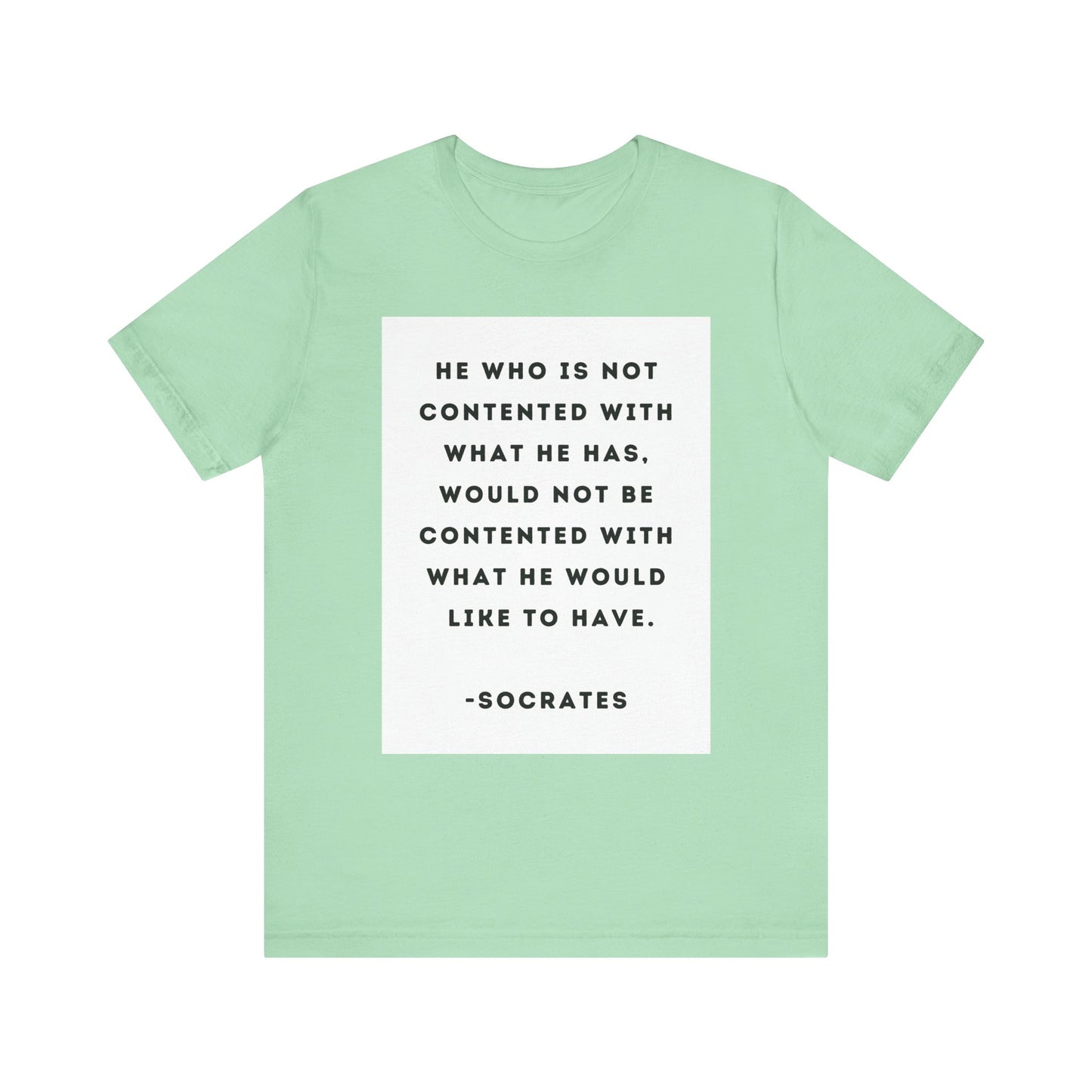 Socrates - Contentment - Cozy, Slinky Light-Weight Ring-Spun Jersey Tee for Rest and Contemplation