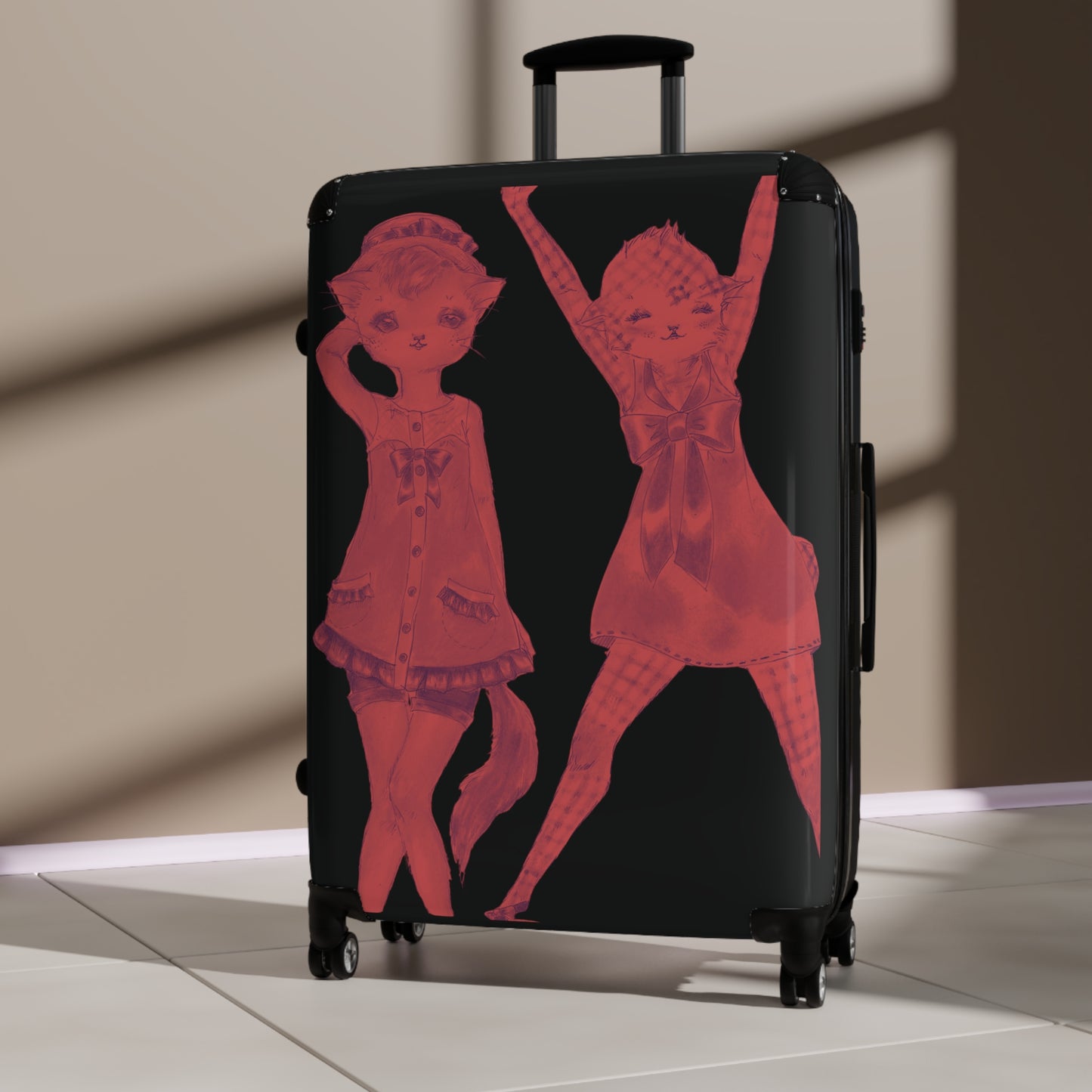 Vermillion Shimmy Kitties - Various Sizes of Suitcases & Luggage for World Travel and Domination.