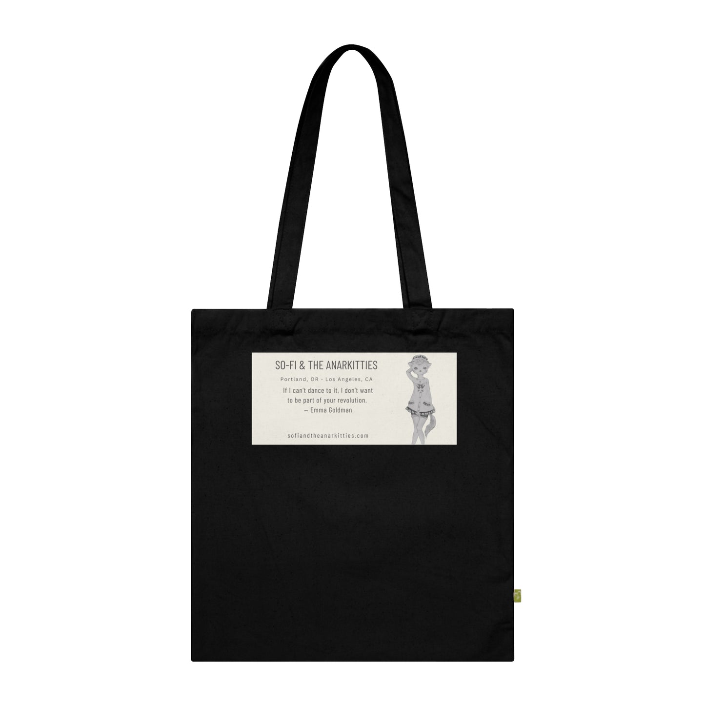 Troika is Judging You - Black Organic Canvas Tote Bag for the Revolution