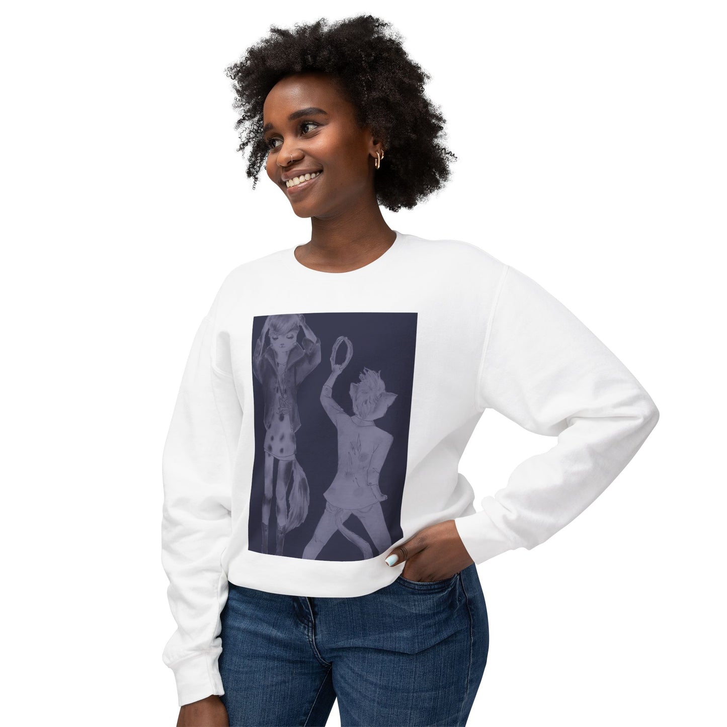 Rock On, Goth Girl Kitties - Cozy Ring-Spun Sweatshirt For Suffragettes