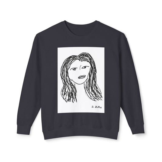 Dark Squiggles & Prose 1 by R. Gallay - Cozy Unisex Crewneck Sweatshirt For Days of Ennui