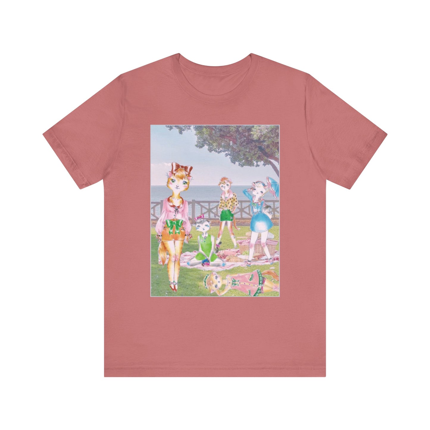 Sunday In The Park With The Anarkitties - Cozy, Slinky Light-Weight Ring-Spun Jersey Tee