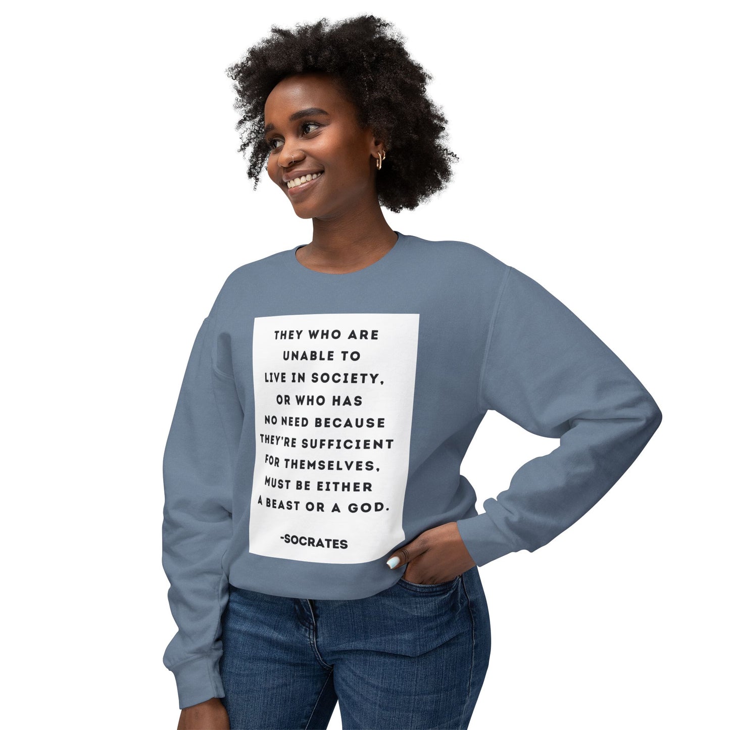 Socrates - Beast or God - Cozy Ring-Spun Sweatshirt For Suffragettes