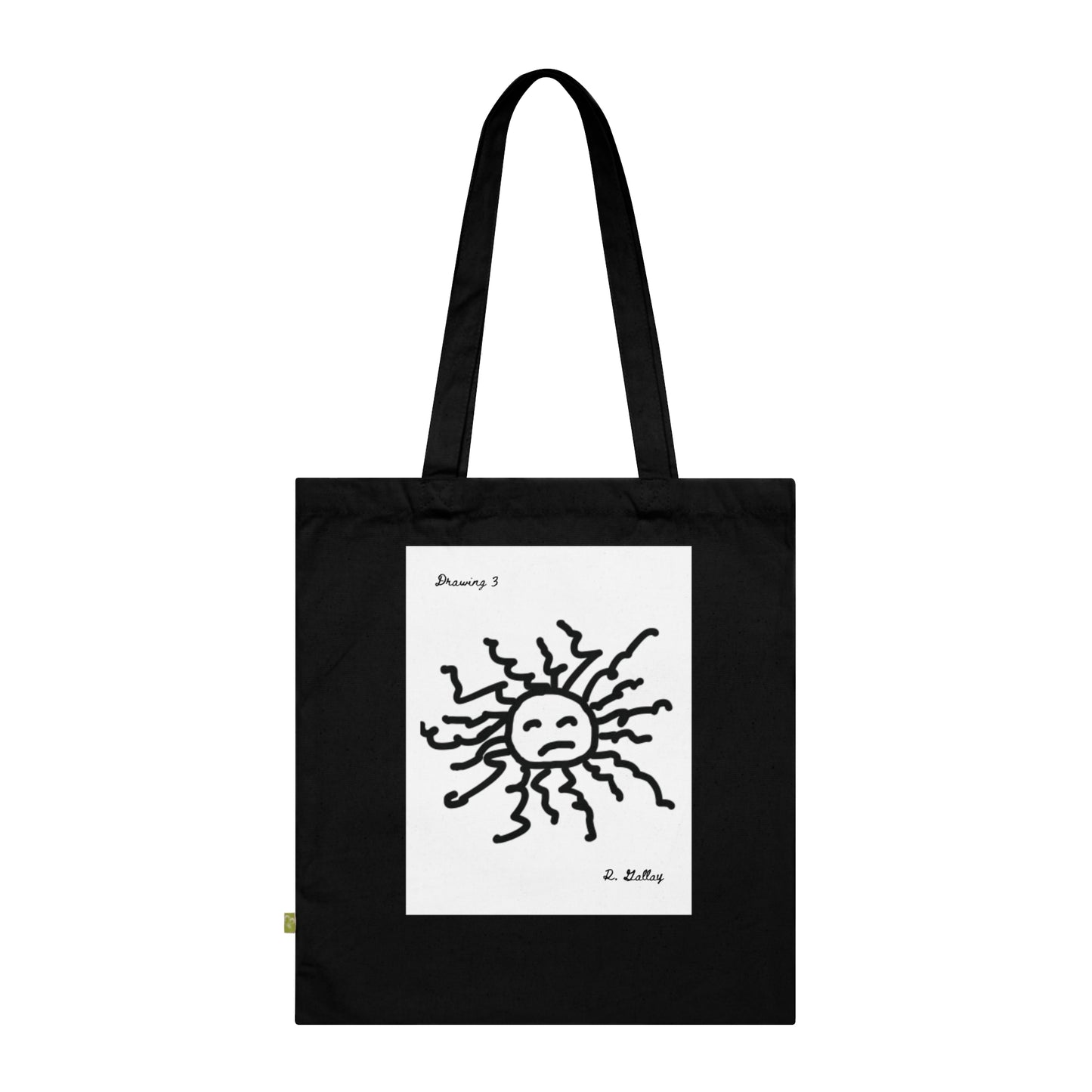 Dark Squiggles & Prose 3 by R. Gallay - Organic Cotton Tote Bag For Days Of Ennui