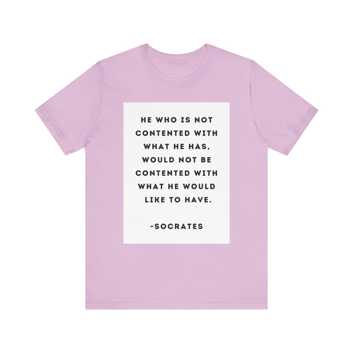 Socrates - Contentment - Cozy, Slinky Light-Weight Ring-Spun Jersey Tee for Rest and Contemplation