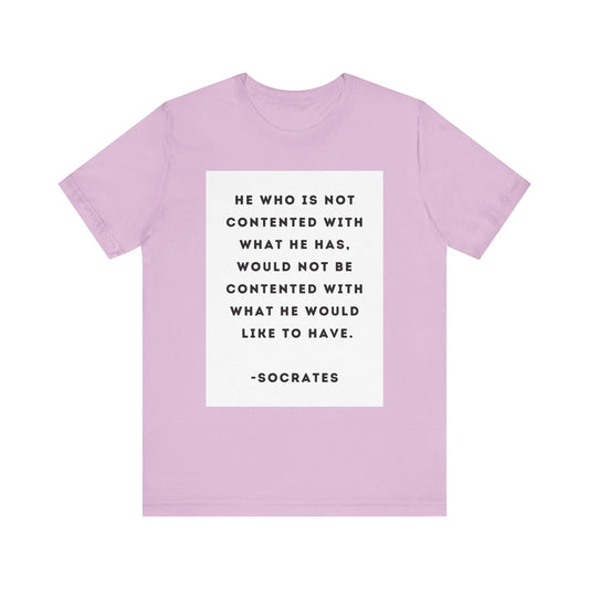 Socrates - Contentment - Cozy, Slinky Light-Weight Ring-Spun Jersey Tee for Rest and Contemplation