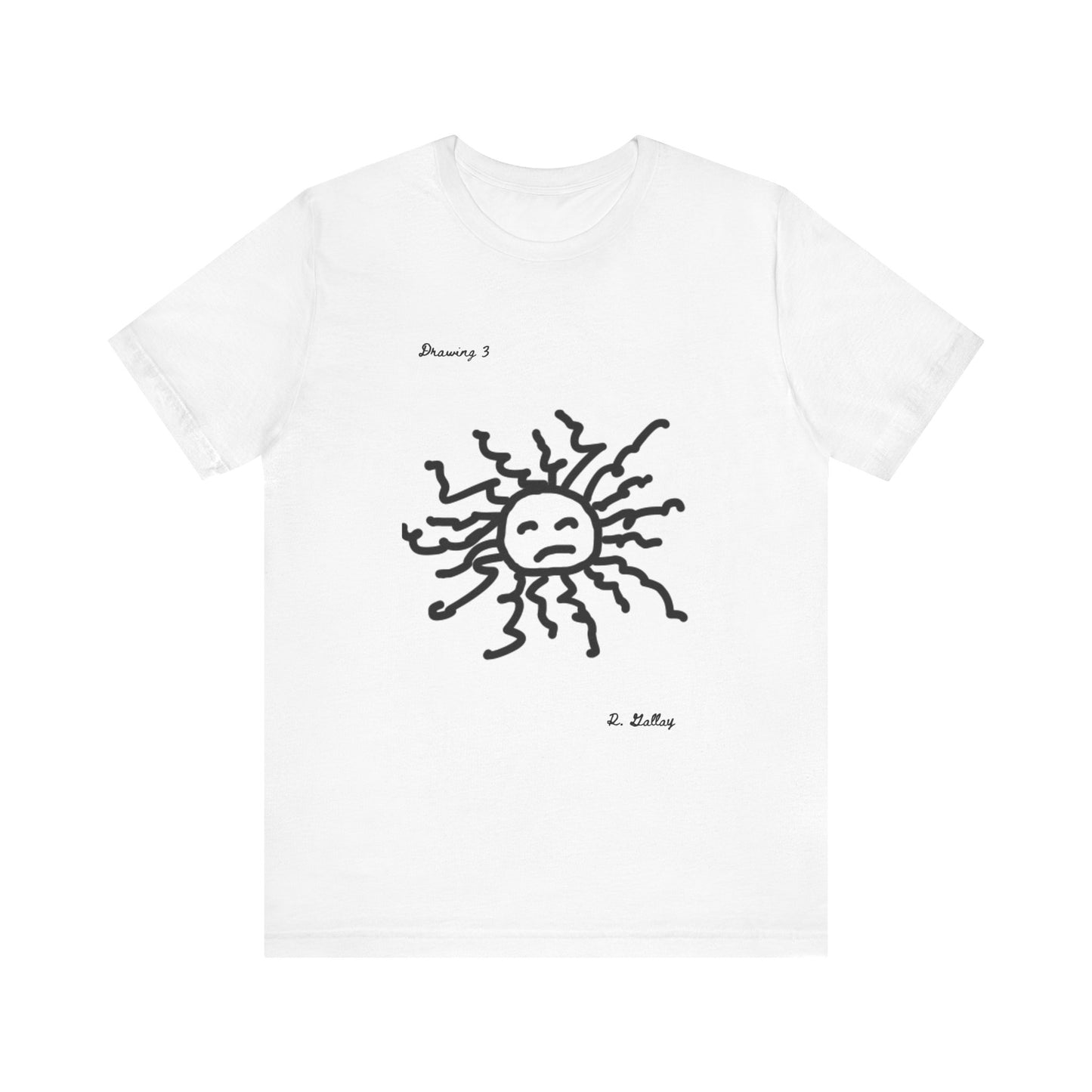 Dark Squiggles & Prose 3 by R. Gallay - Cozy Unisex Heavy Cotton Tee For Days of Ennui