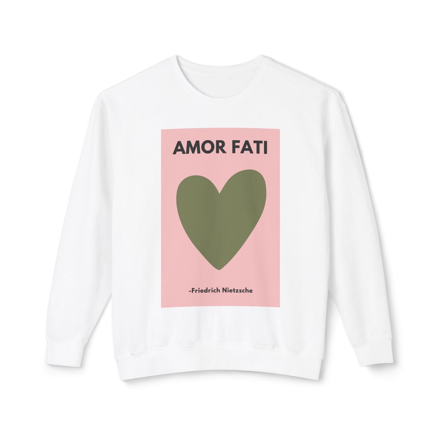 Amor Fati - Amor Fati - Love of Fate -  Cozy Ring-Spun Sweatshirt For Brooding Existentialists