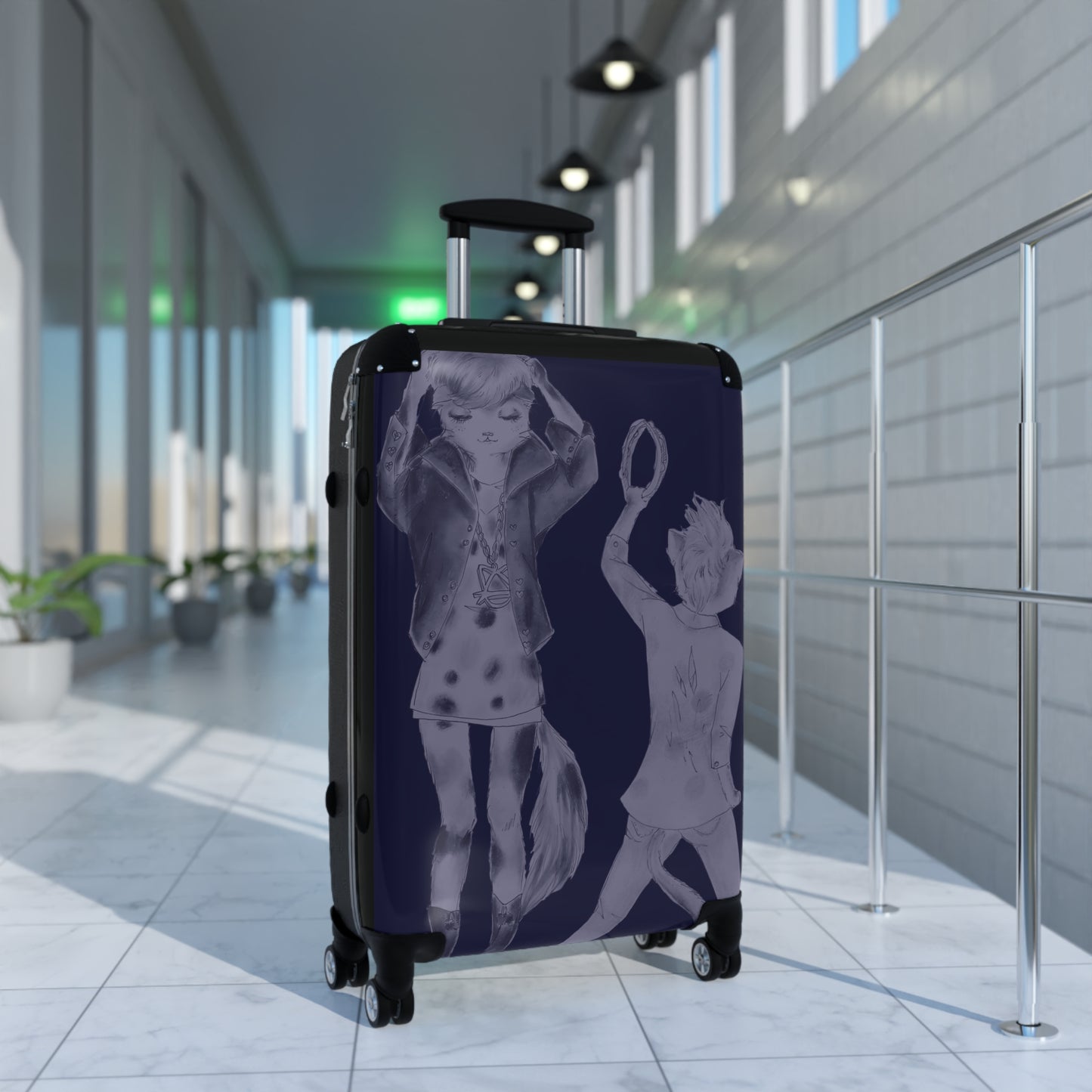 Rock On, Goth Girl Kitties - Various Sizes of Suitcases & Luggage for World Travel and Domination.