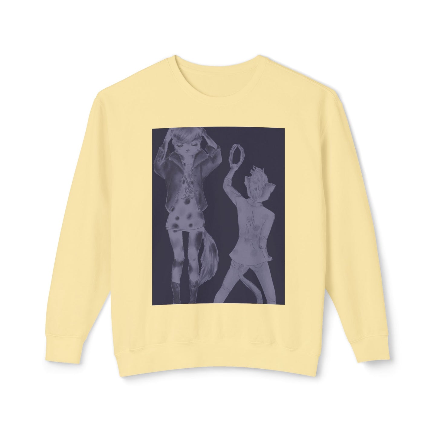 Rock On, Goth Girl Kitties - Cozy Ring-Spun Sweatshirt For Suffragettes