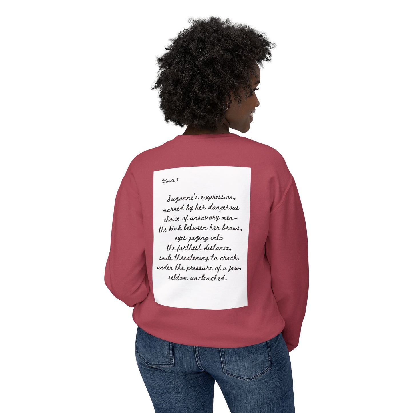 Dark Squiggles & Prose 1 by R. Gallay - Cozy Unisex Crewneck Sweatshirt For Days of Ennui