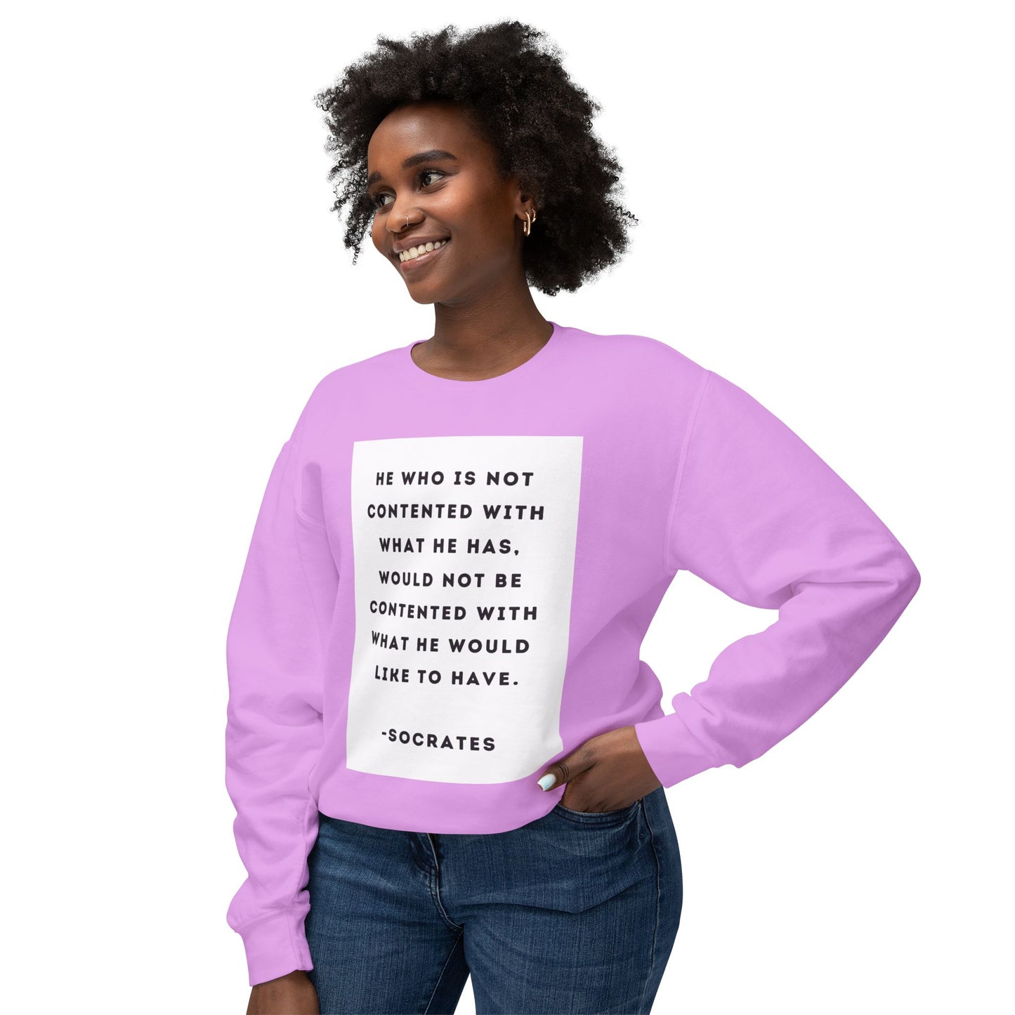 Socrates - Contentment - Cozy Ring-Spun Sweatshirt For Suffragettes