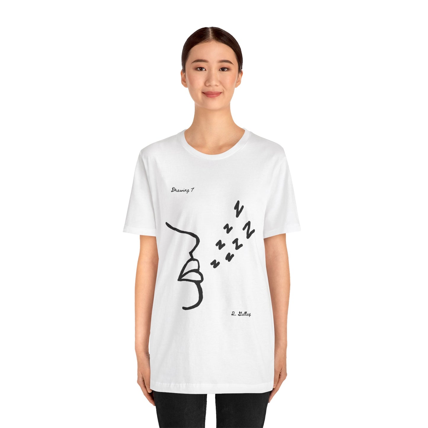 Dark Squiggles & Prose 7 by R. Gallay - Cozy Unisex Heavy Cotton Tee For Days of Ennui