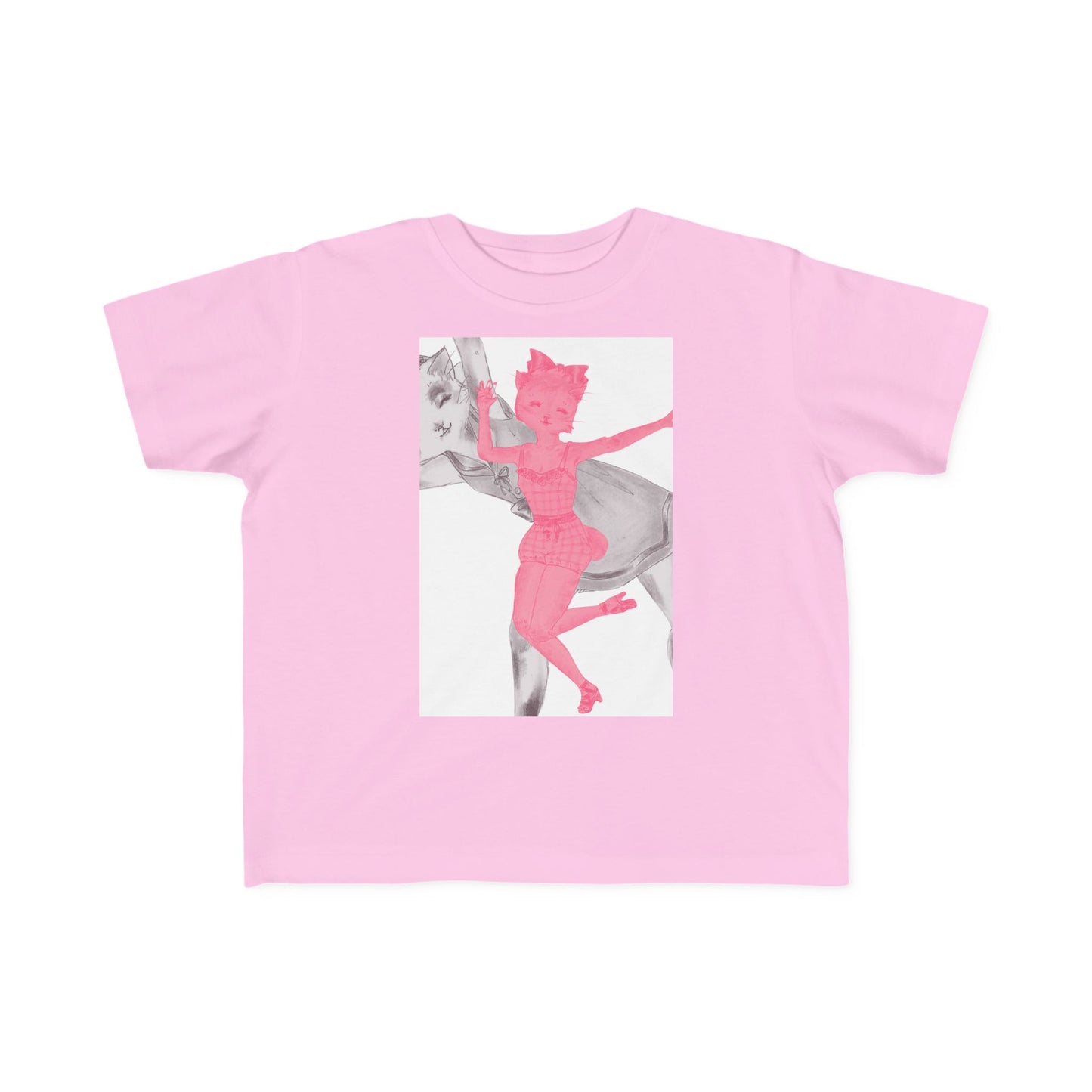 Heather & Ginger - Dancing Kitties - Toddler's Jersey Tee for Running, Playing & Dancing with Style