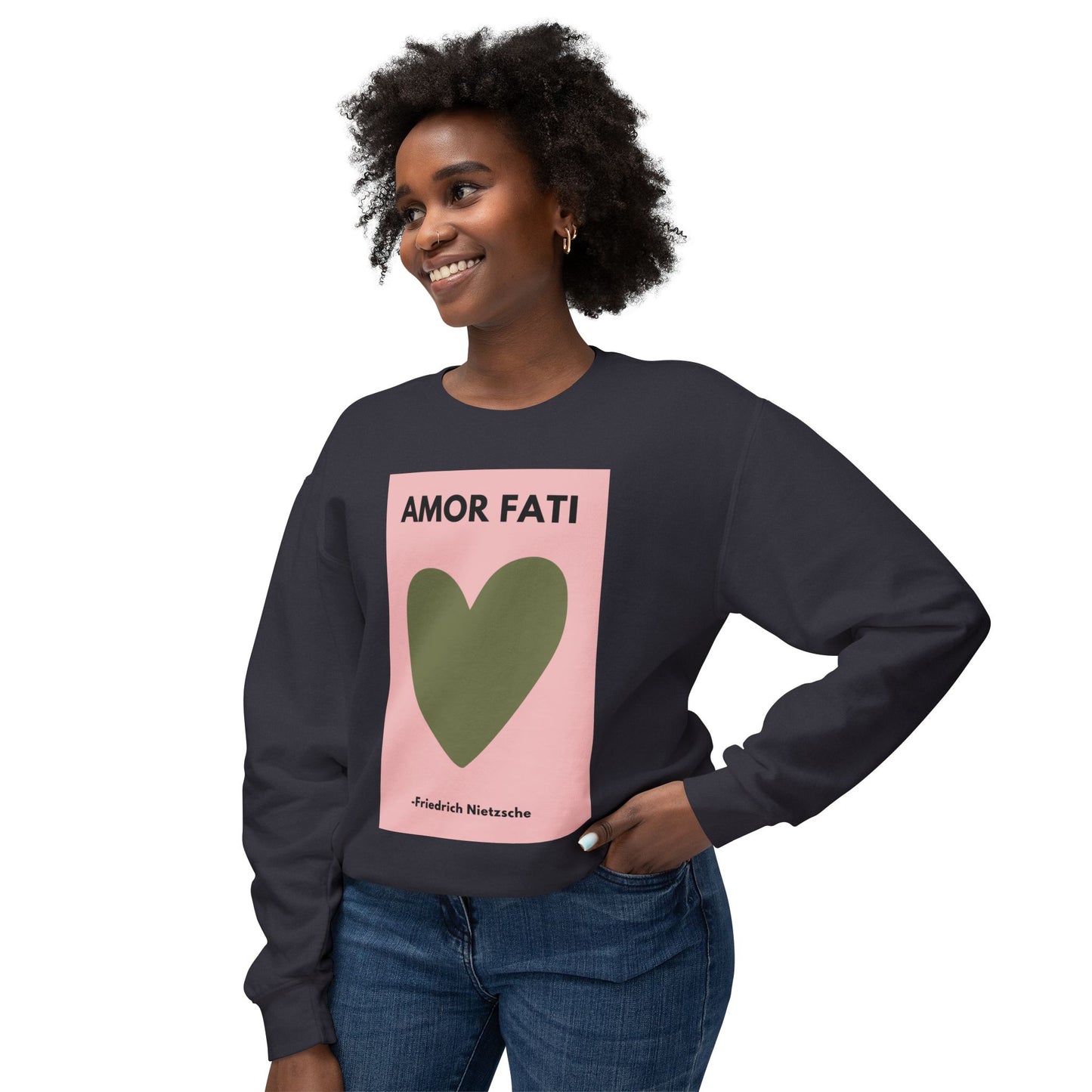 Amor Fati - Amor Fati - Love of Fate -  Cozy Ring-Spun Sweatshirt For Brooding Existentialists