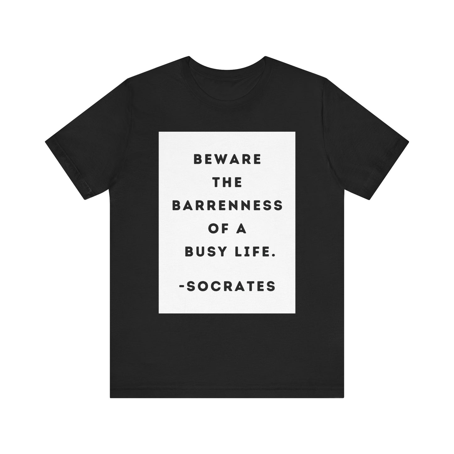 Socrates - Beware - Cozy, Slinky Light-Weight Ring-Spun Jersey Tee for Rest and Contemplation