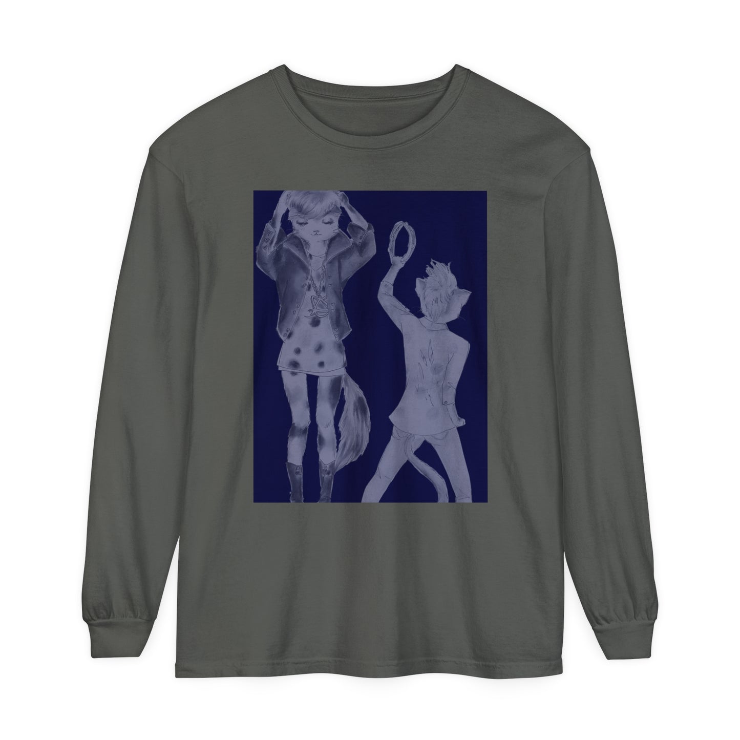 Rock On, Goth Girl Kitties - Winter is Upon Us - Cozy Ring-Spun Cotton Jersey Long Sleeve Tee