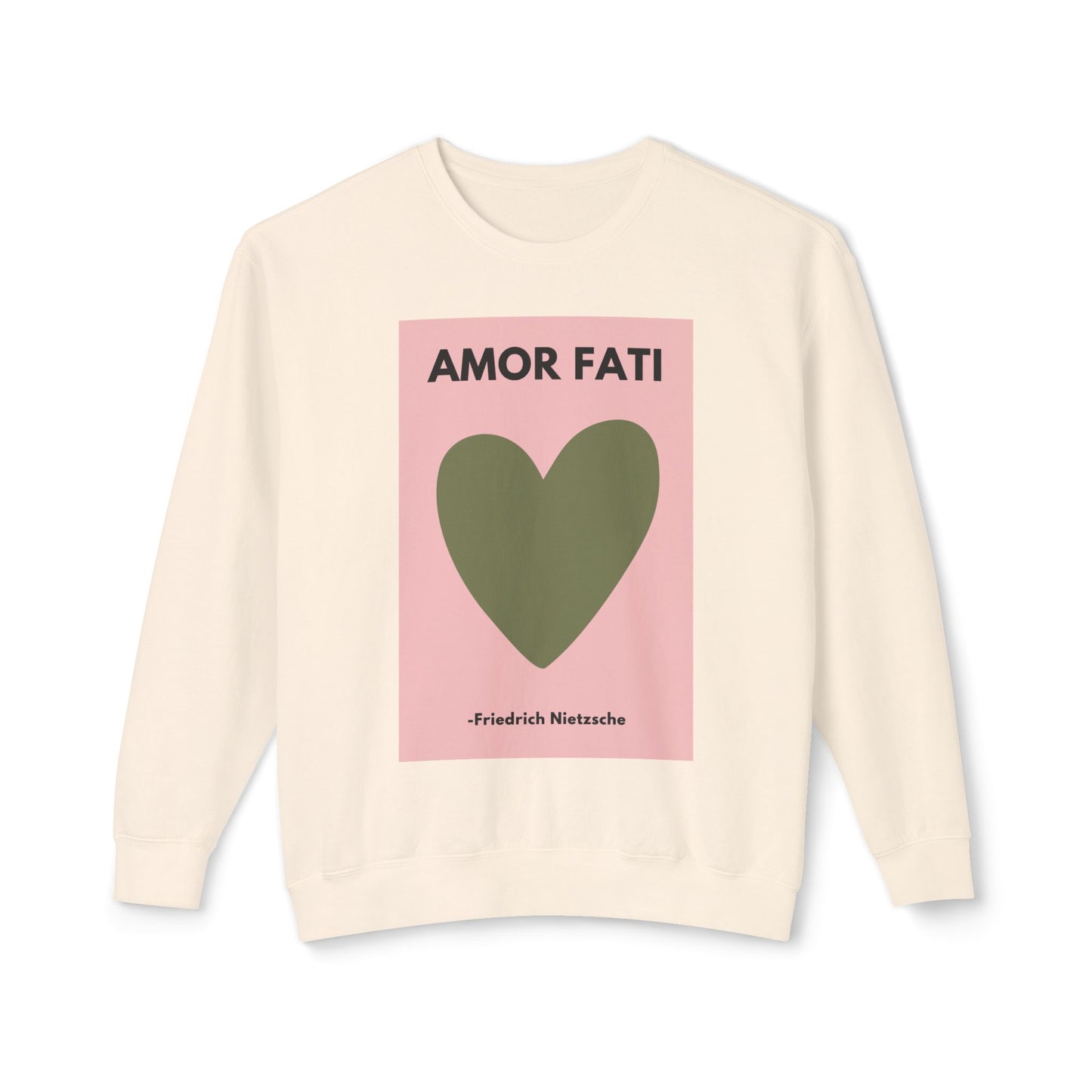 Amor Fati - Amor Fati - Love of Fate -  Cozy Ring-Spun Sweatshirt For Brooding Existentialists