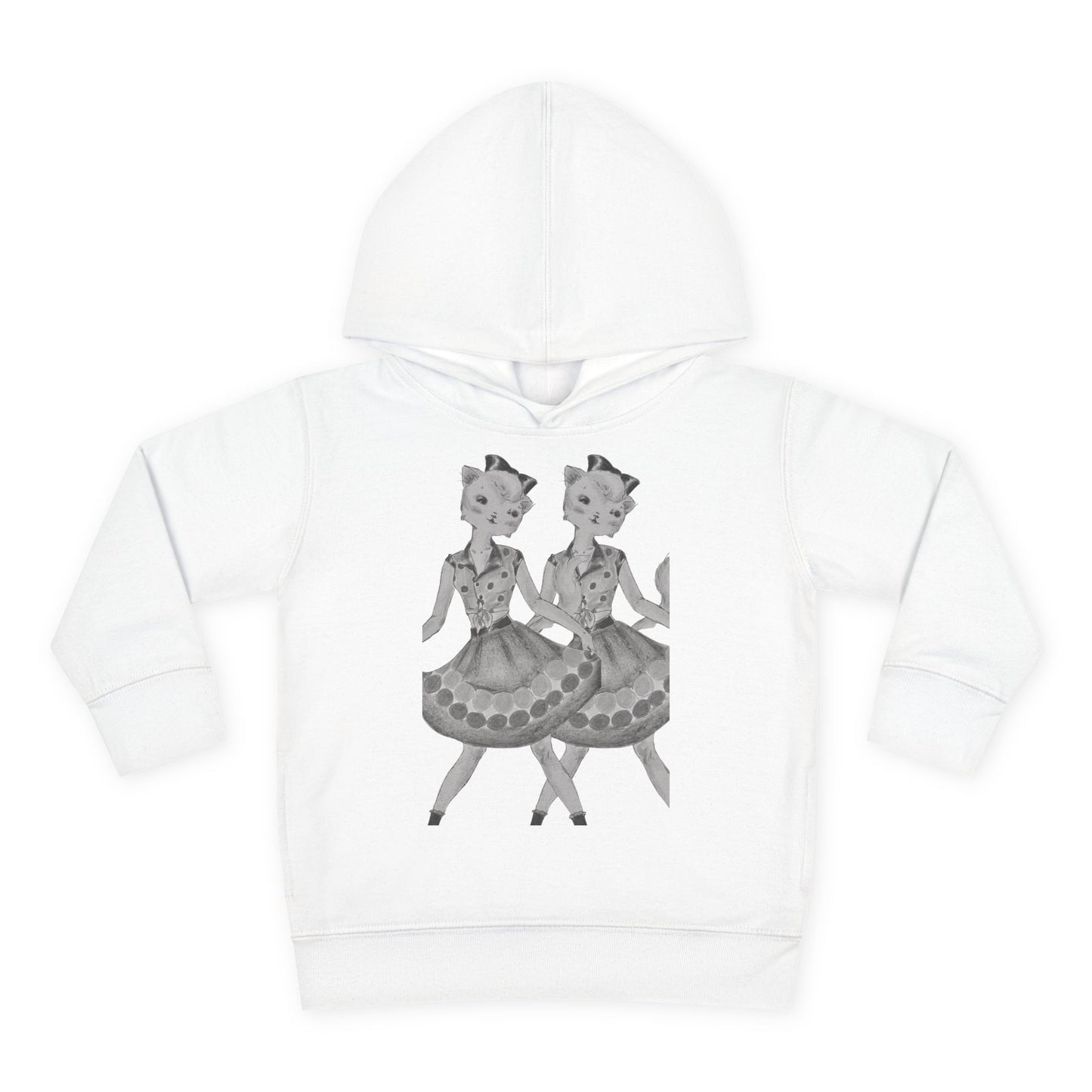 Maddie, Maddie - Dancing Kitties -Cozy Pullover Fleece Hoodie for Curious Kids