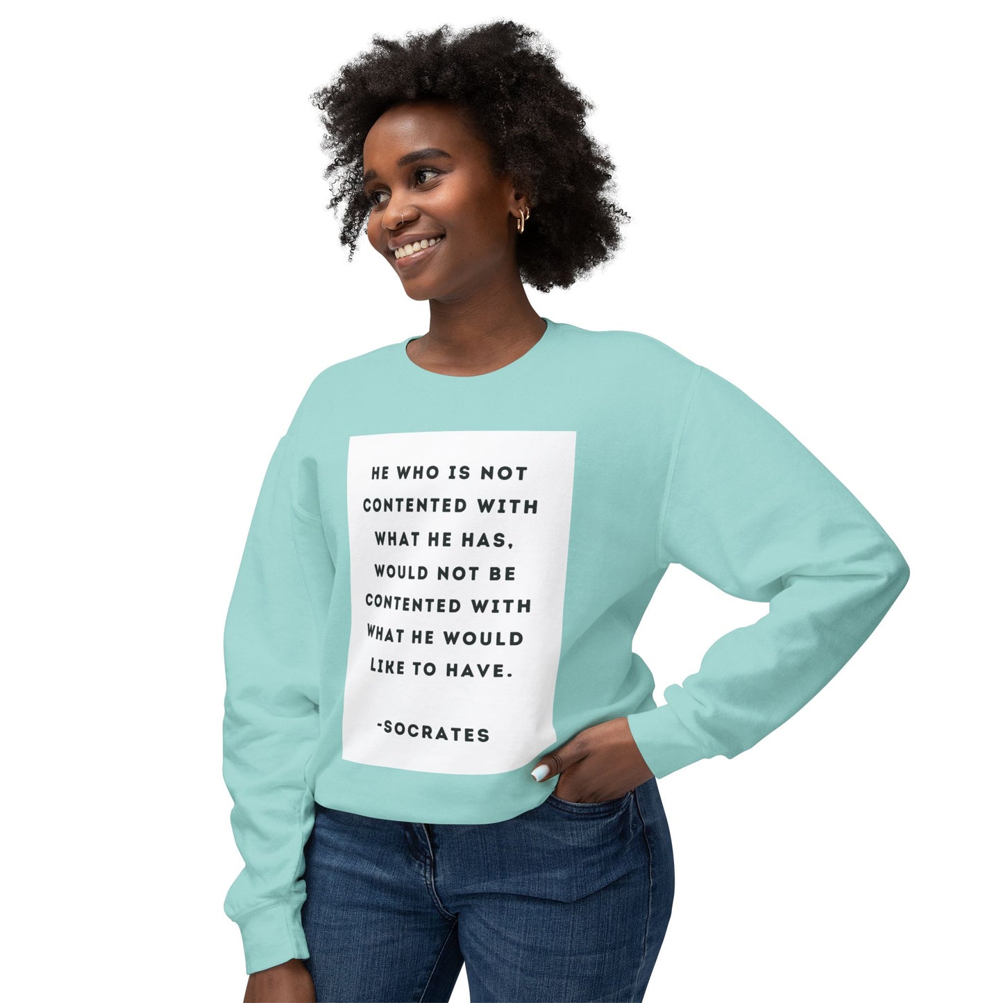 Socrates - Contentment - Cozy Ring-Spun Sweatshirt For Suffragettes