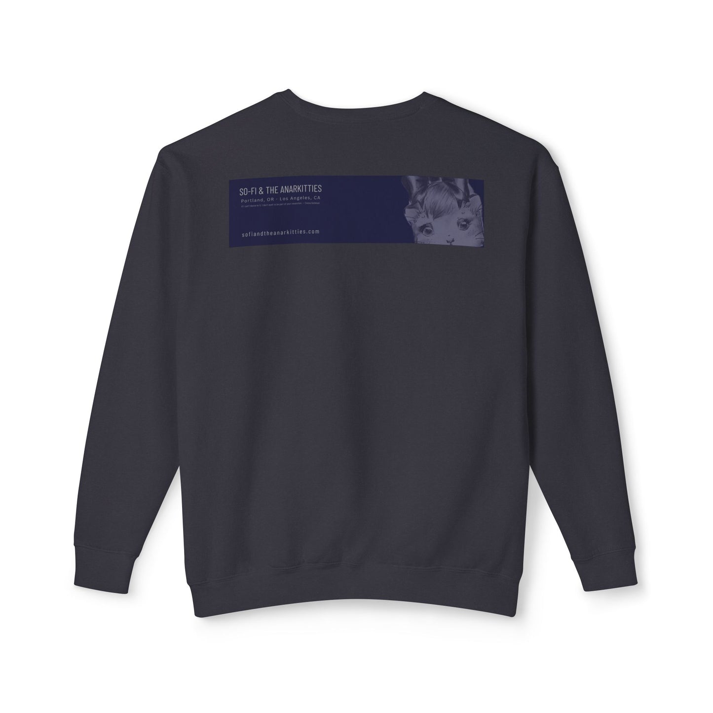 Rock On, Goth Girl Kitties - Cozy Ring-Spun Sweatshirt For Suffragettes